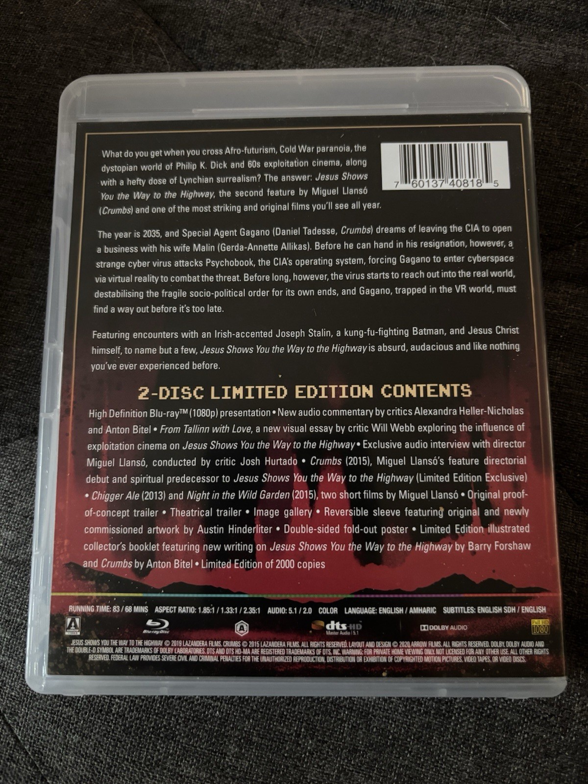 Jesus Shows You the Way to the Highway + Crumbs 2 Movies Blu-ray Miguel Llanso