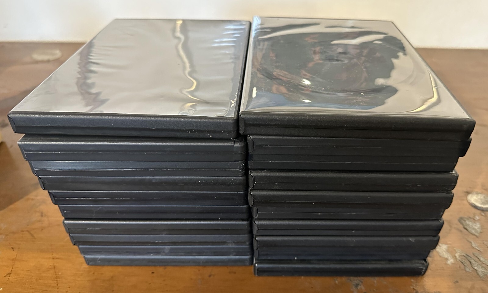 Empty Black Standard 2-Disc DVD Storage Cases (NOT SLIM OR ECO) Lot of 10