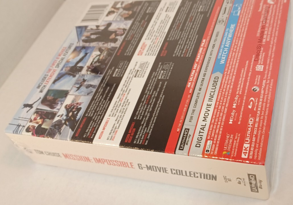 Mission Impossible 6 Movie Set (4K+Blu-ray) Slipcover-Box Shipping with Tracking
