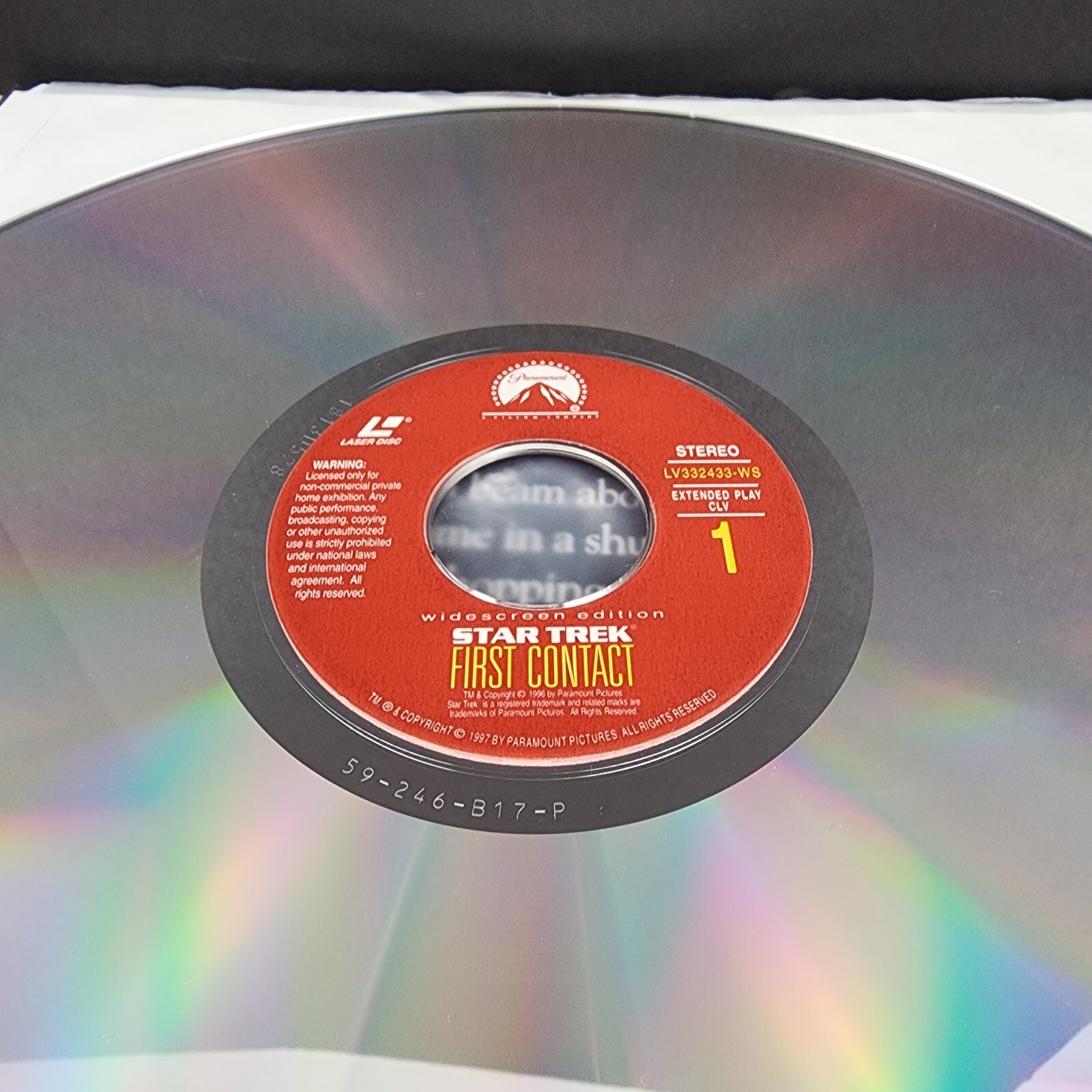 Star Trek First Contact Laserdisc LD Movie Widescreen Edition Patrick Stewart