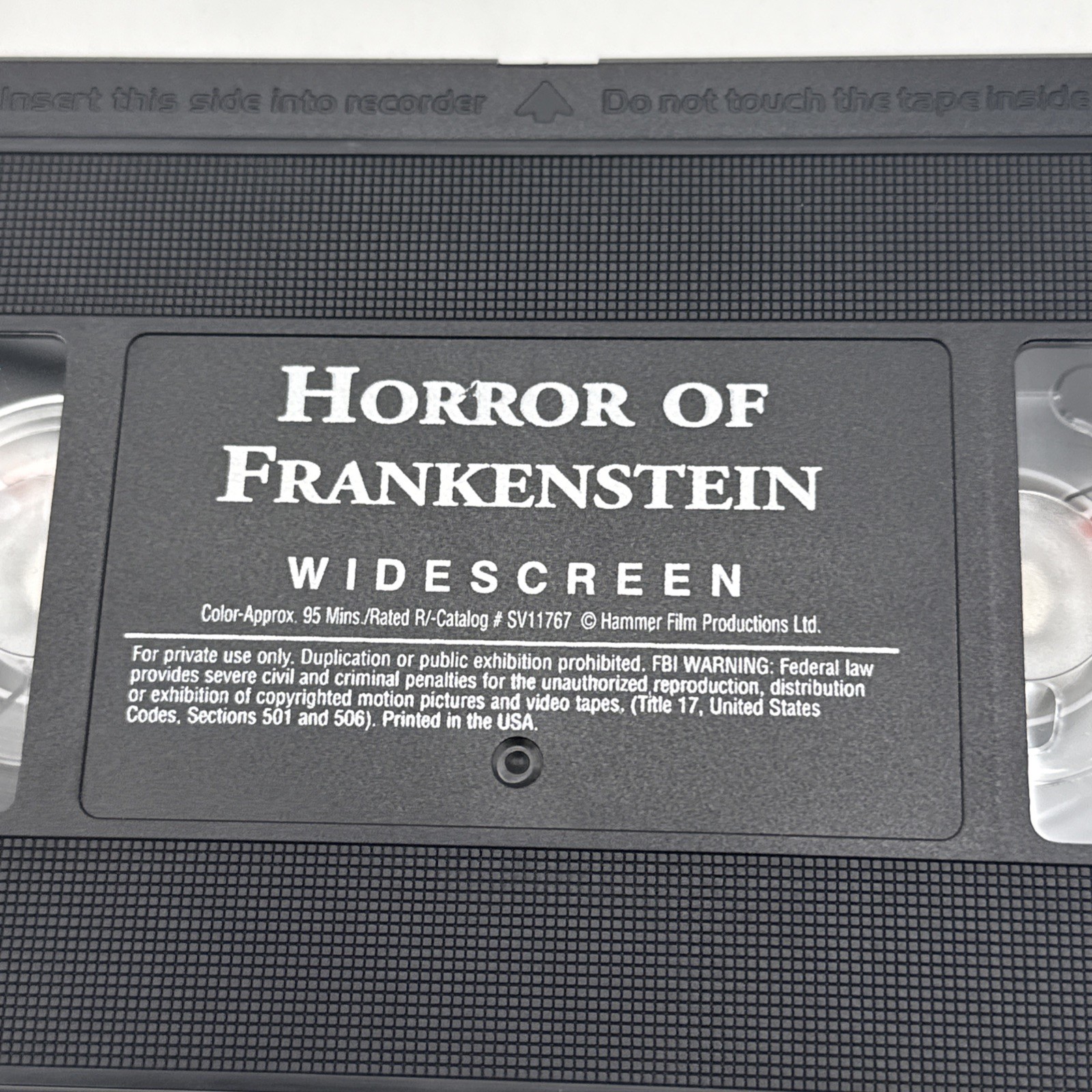 Horror of Frankenstein VHS Tape Anchor Bay Wide Hard Case Hammer Collection OOP