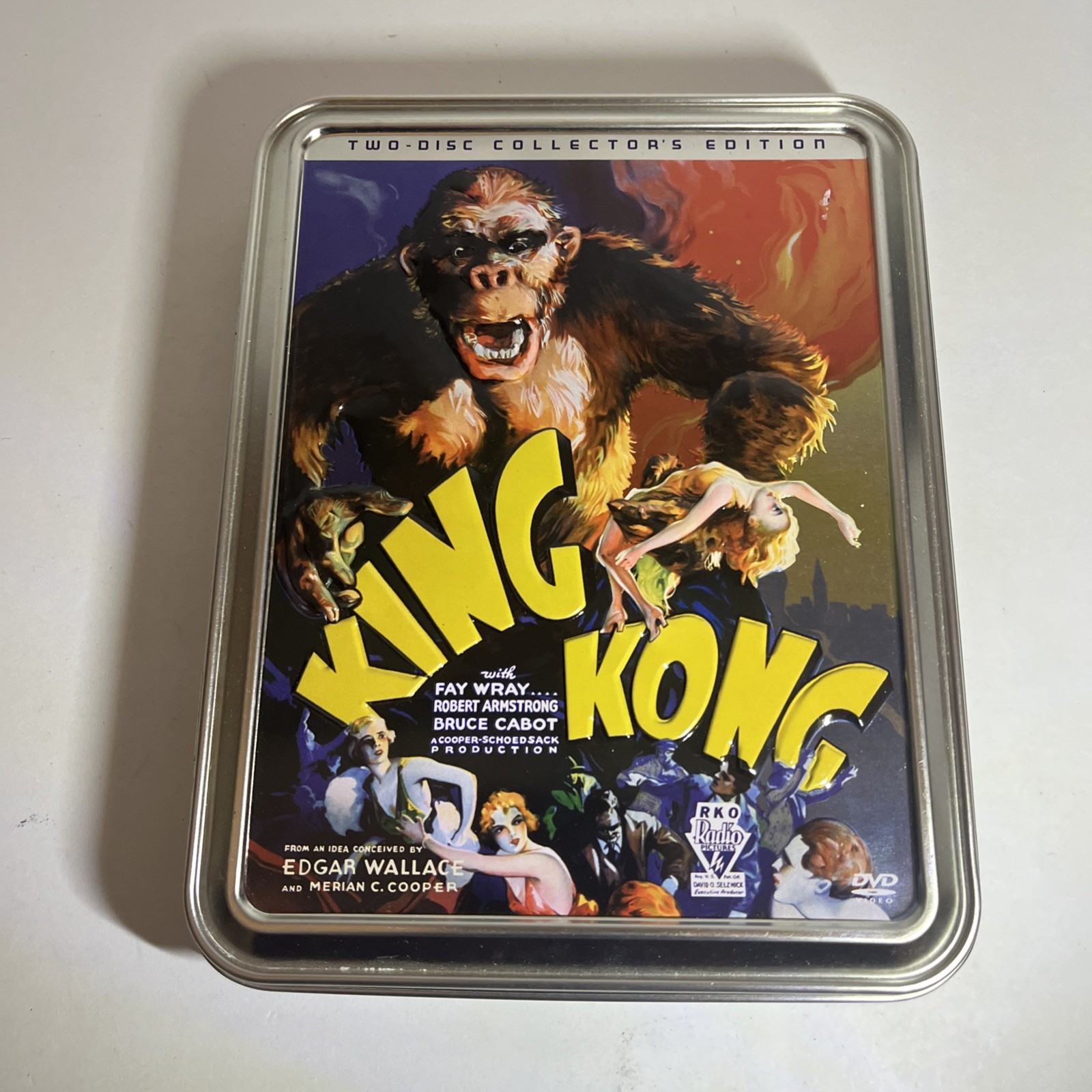 King Kong Two-Disc Collector’s Edition DVD Embossed Metal Tin Fay Wray 1933 Film