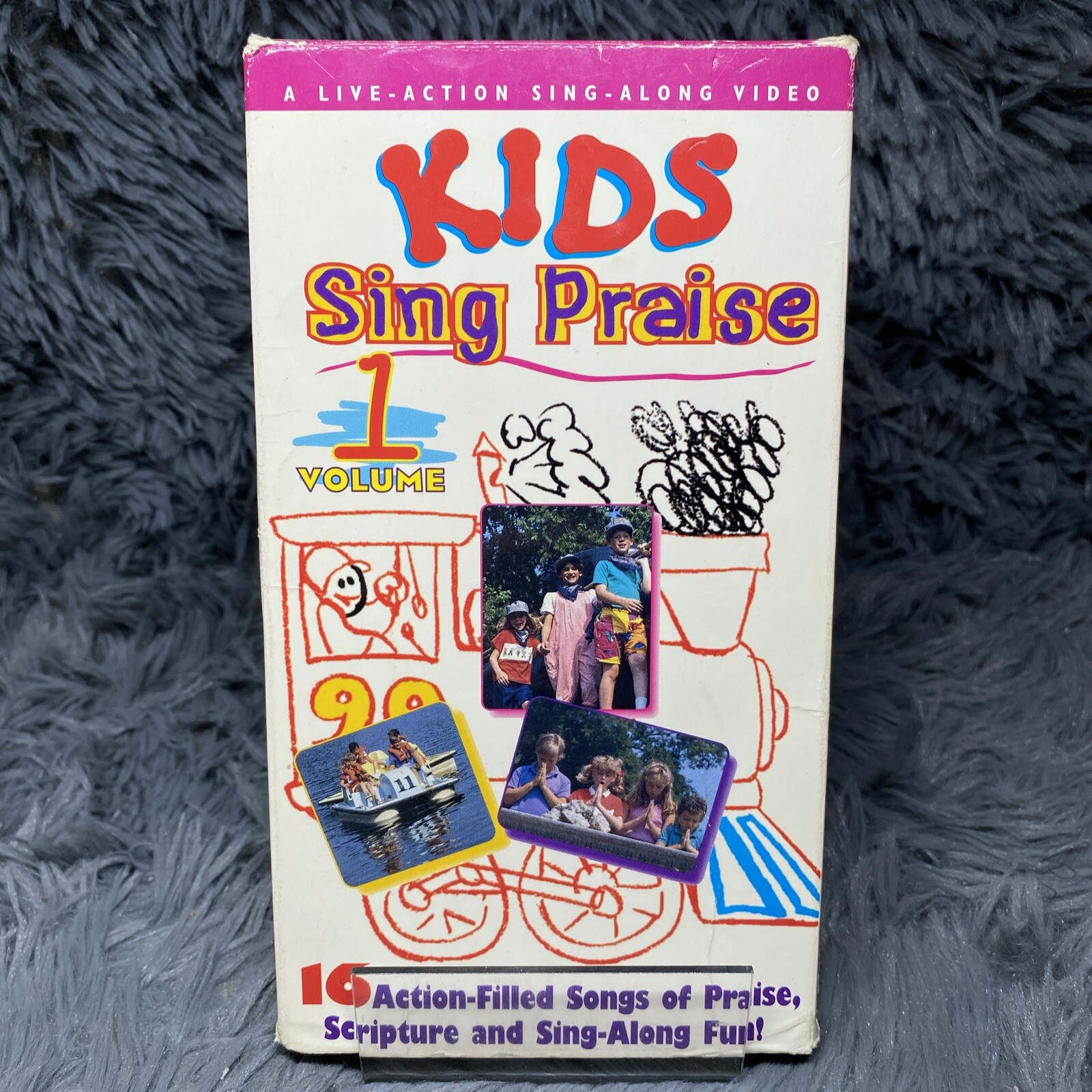 Kids Sing Praise Volume 1 VHS Live Action Sing Along Video 16 Songs Scripture