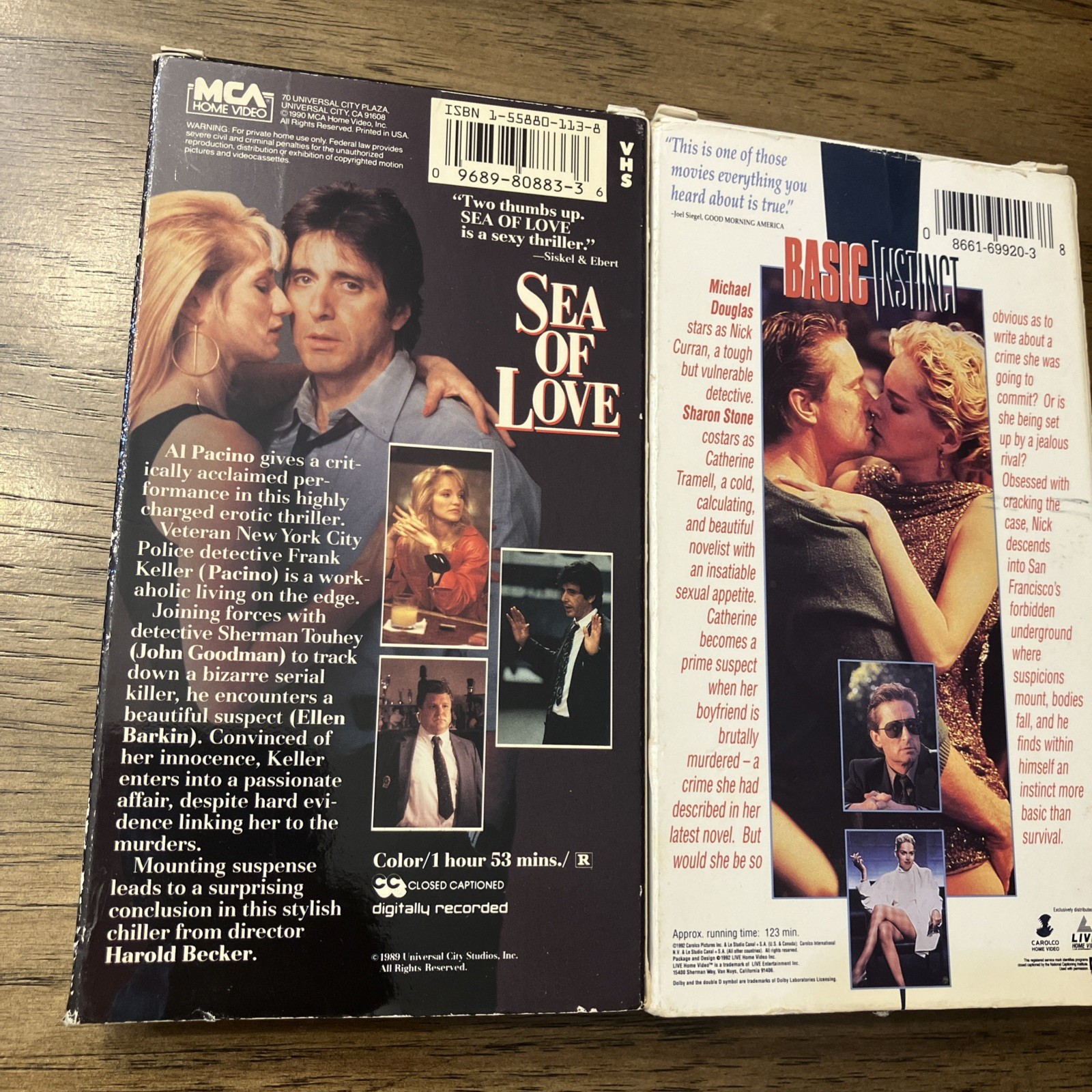 EROTIC / THRILLER LOT of 5 VHS Tapes FEMME FATALE Body Double BASIC INSTINCT