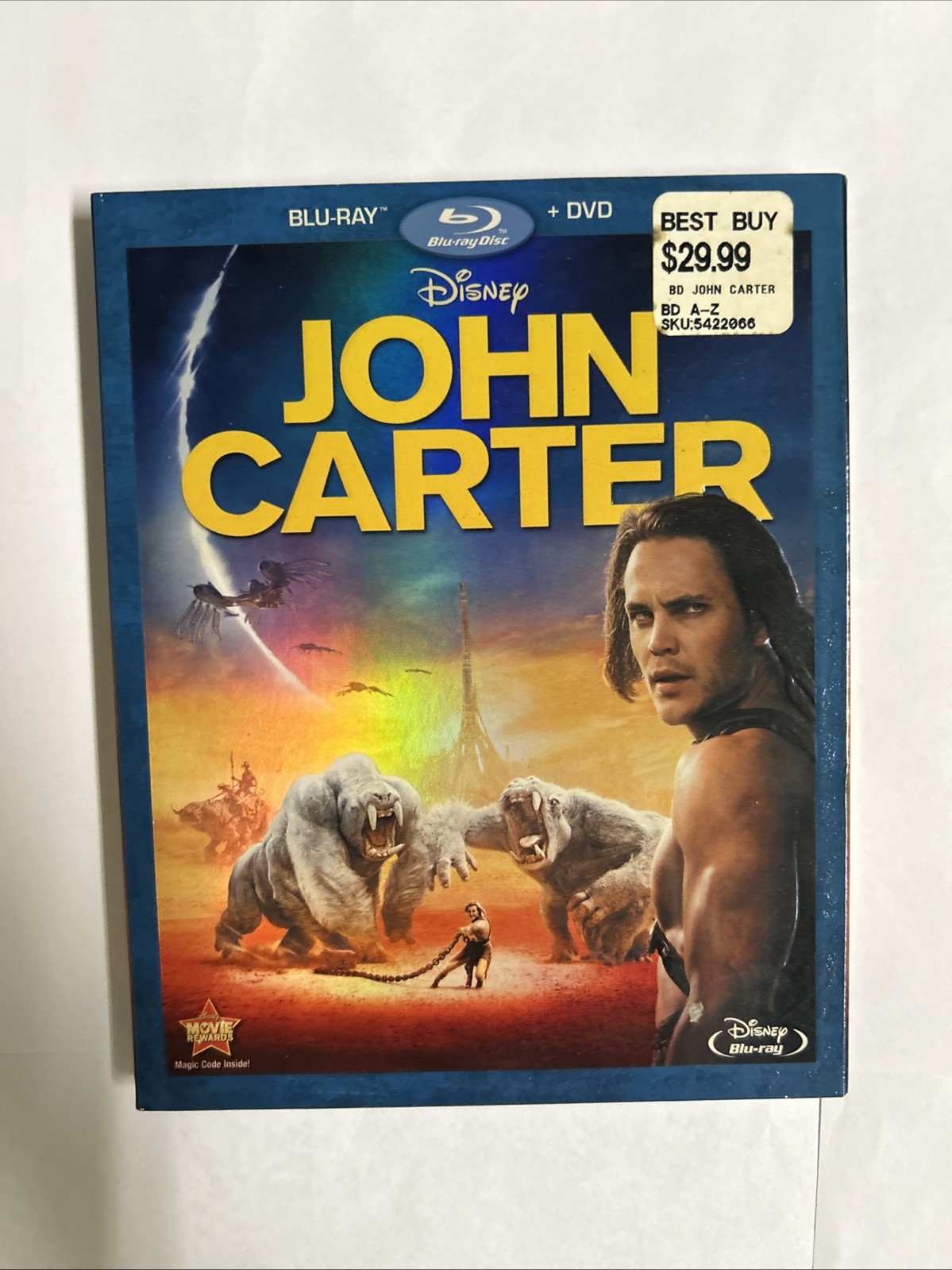 John Carter (Blu-ray, 2012) W/ Slip Cover