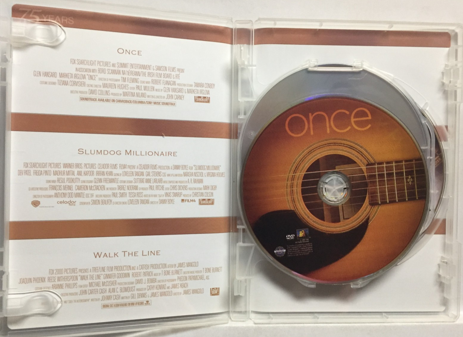 Once / Slumdog Millionaire / Walk The Line (DVD,2010,3-Disc,Widescreen)