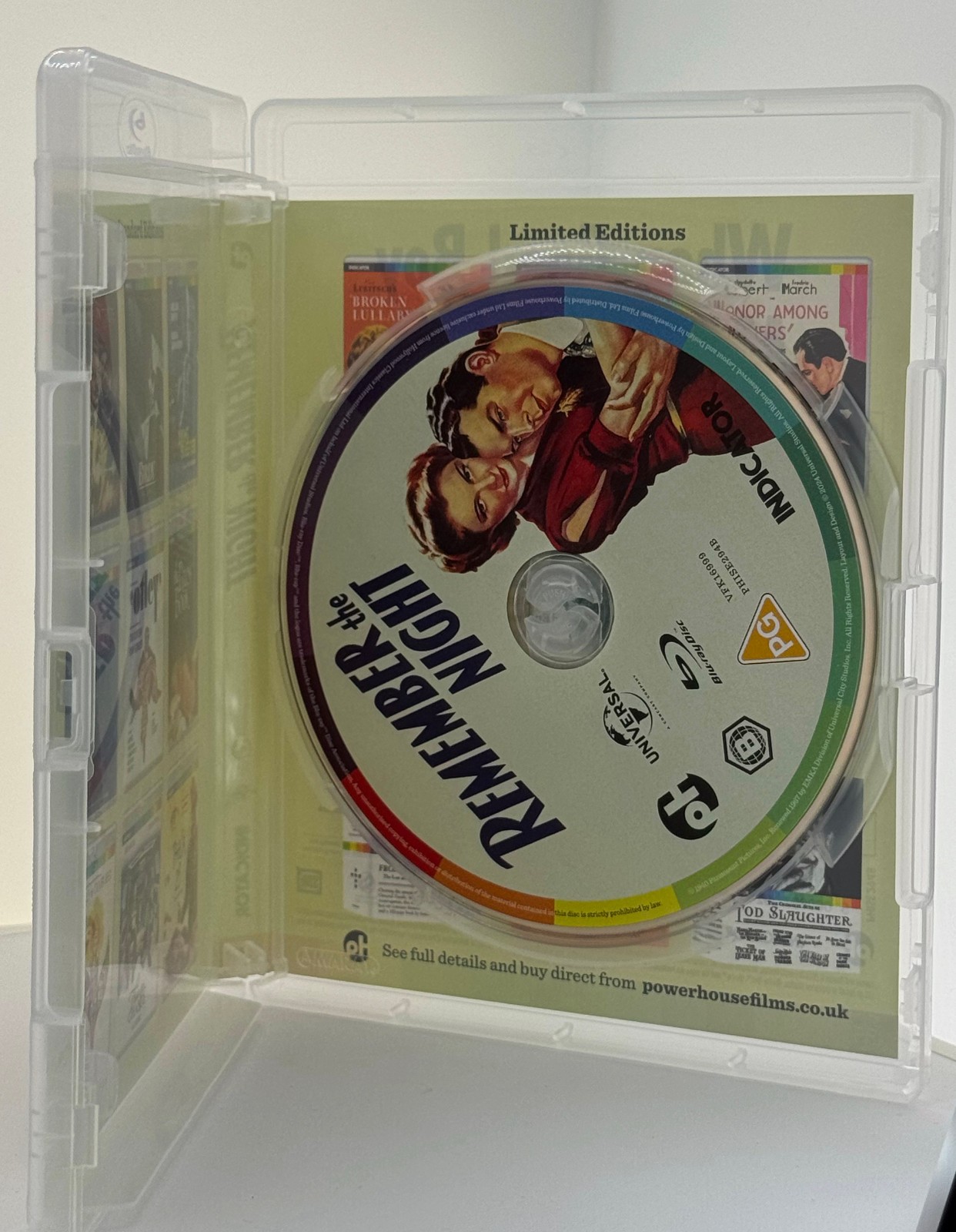 REMEMBER THE NIGHT 1940 Indicator Blu-Ray Region B Special Edition