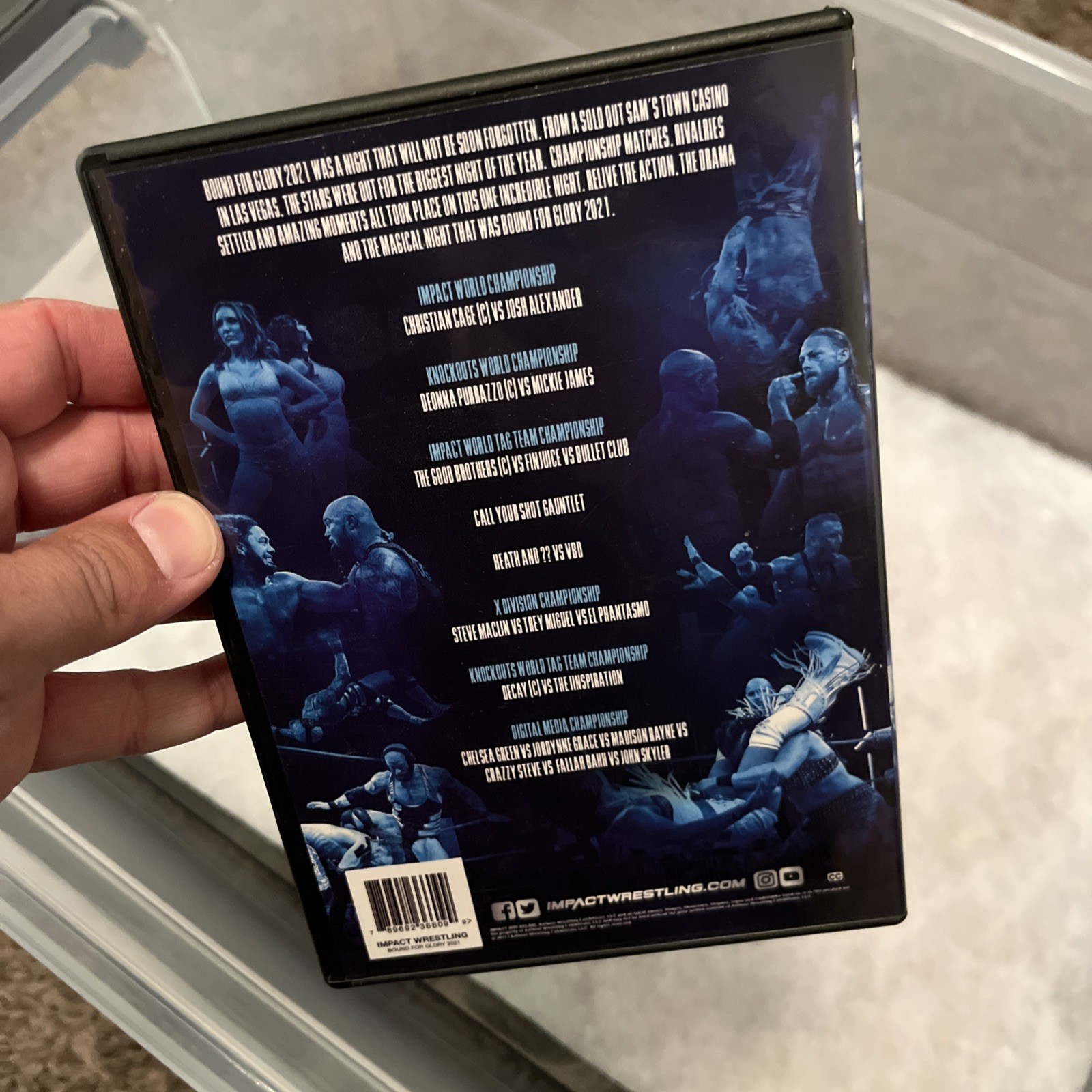 Impact Wrestling ‘Bound For Glory’ 2021 Professional Wrestling PPV DVD