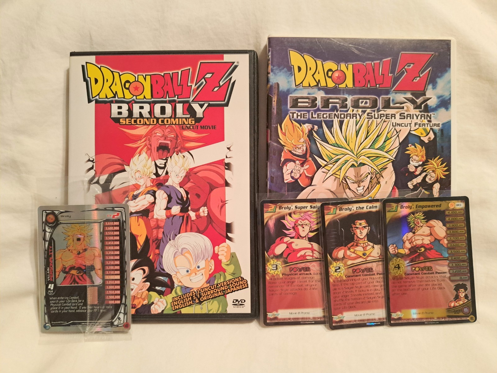 Dragon Ball Z Broly Movie Pair With Original Cards