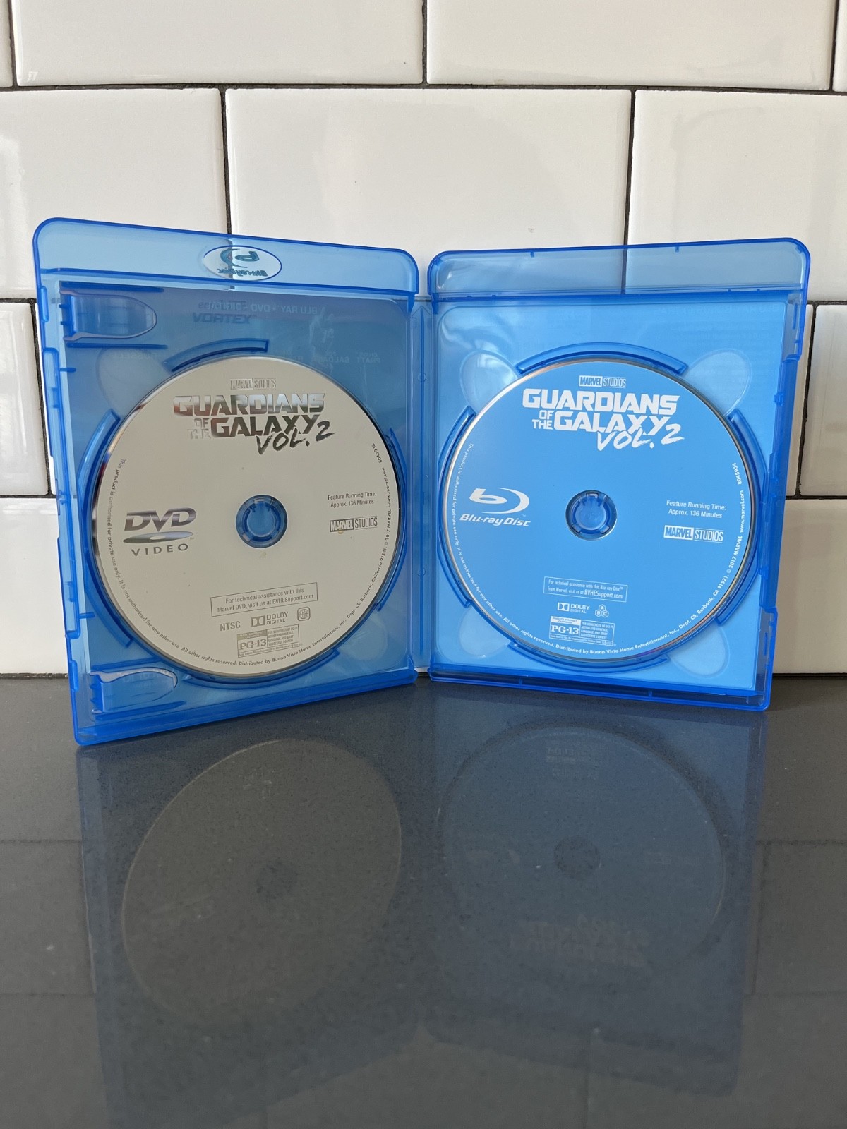 Guardians of the Galaxy Vol. 1 & 2 2014-2017 Pratt Saldana Lot of 2 Blu-rays