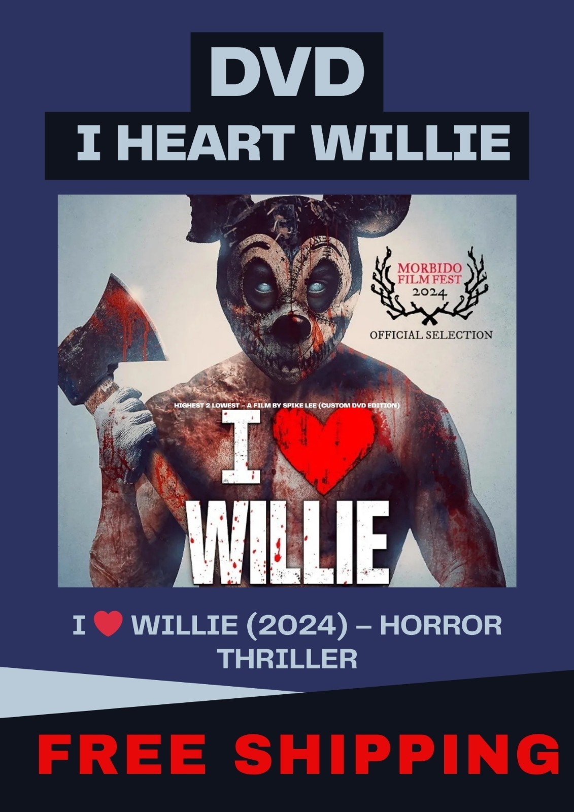 I Heart Willie 2024 New DVD Horror Movie Full HD Audio Eng All Region Free Ship