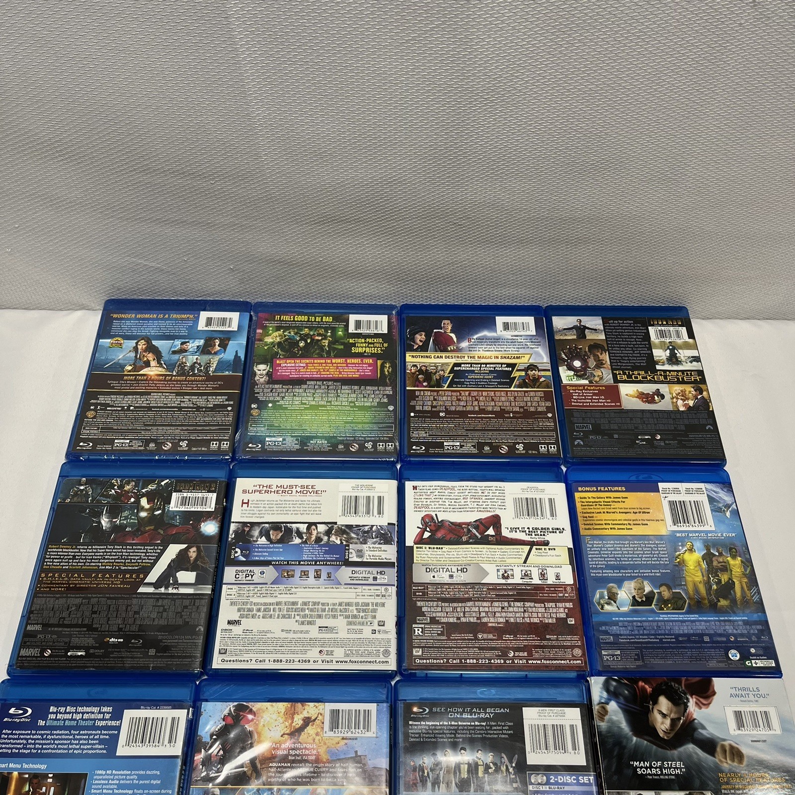 Marvel Universe (MCU) And DC Blu-ray Lot of 19 Superhero Movies Avengers Justice