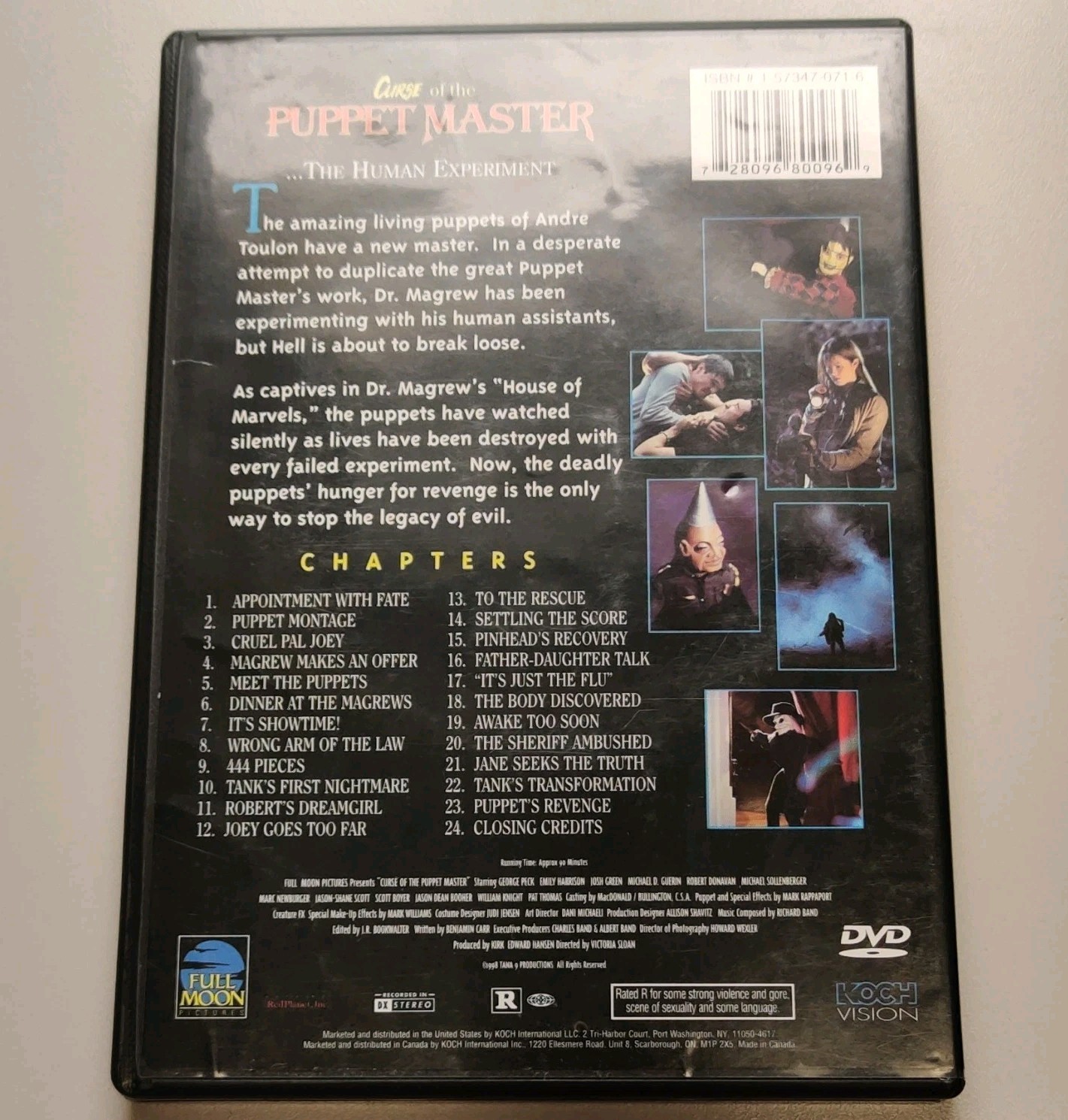 Full Moon Pictures Curse of the Puppet Master DVD Horror Full Moon Pictures 1998