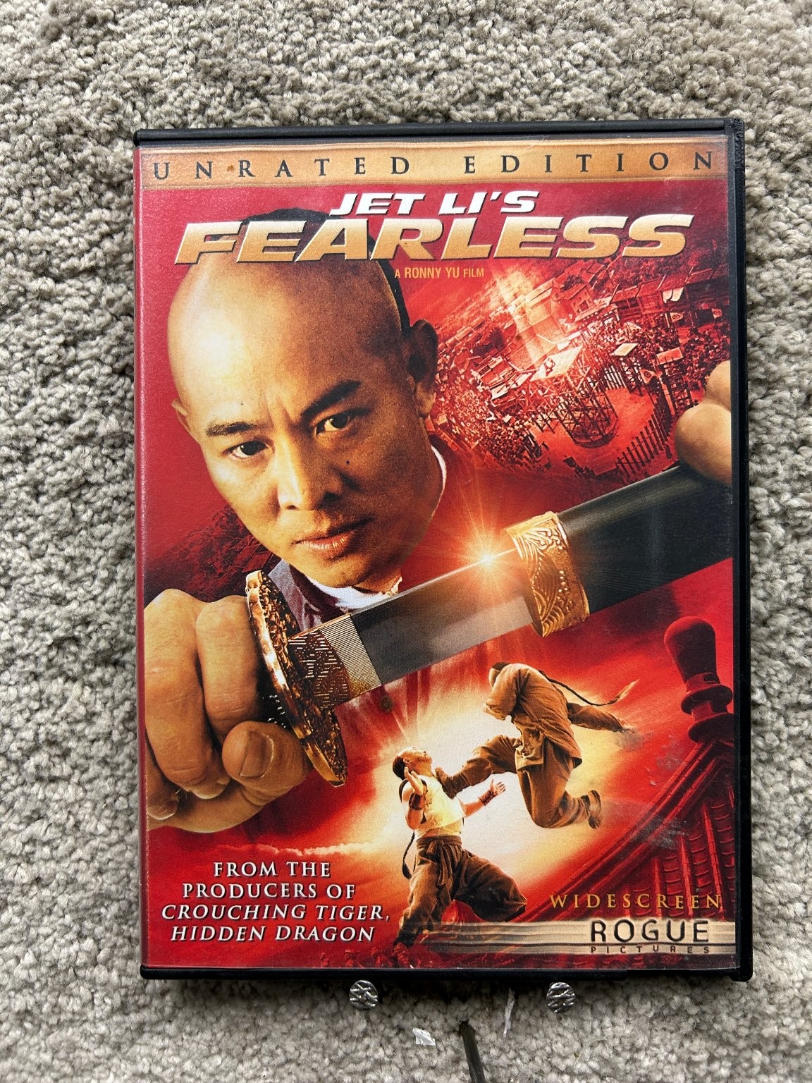 Jet Li’s Fearless DVD 2006 Unrated Edition Ronny Yu Martial Arts Action Film