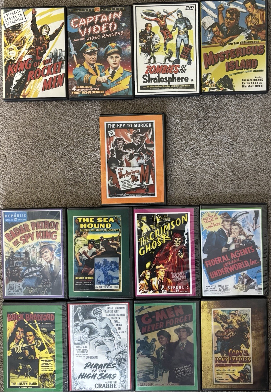 Lot (13) Republic Serial Cliffhanger & other Mix of DVDs from the 1930s READ