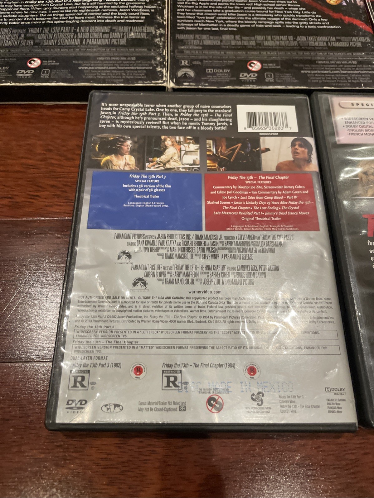 Friday the 13th DVD Lot Of 7 Some Deluxe Editions w/ Lenticular Sleeves See Desc