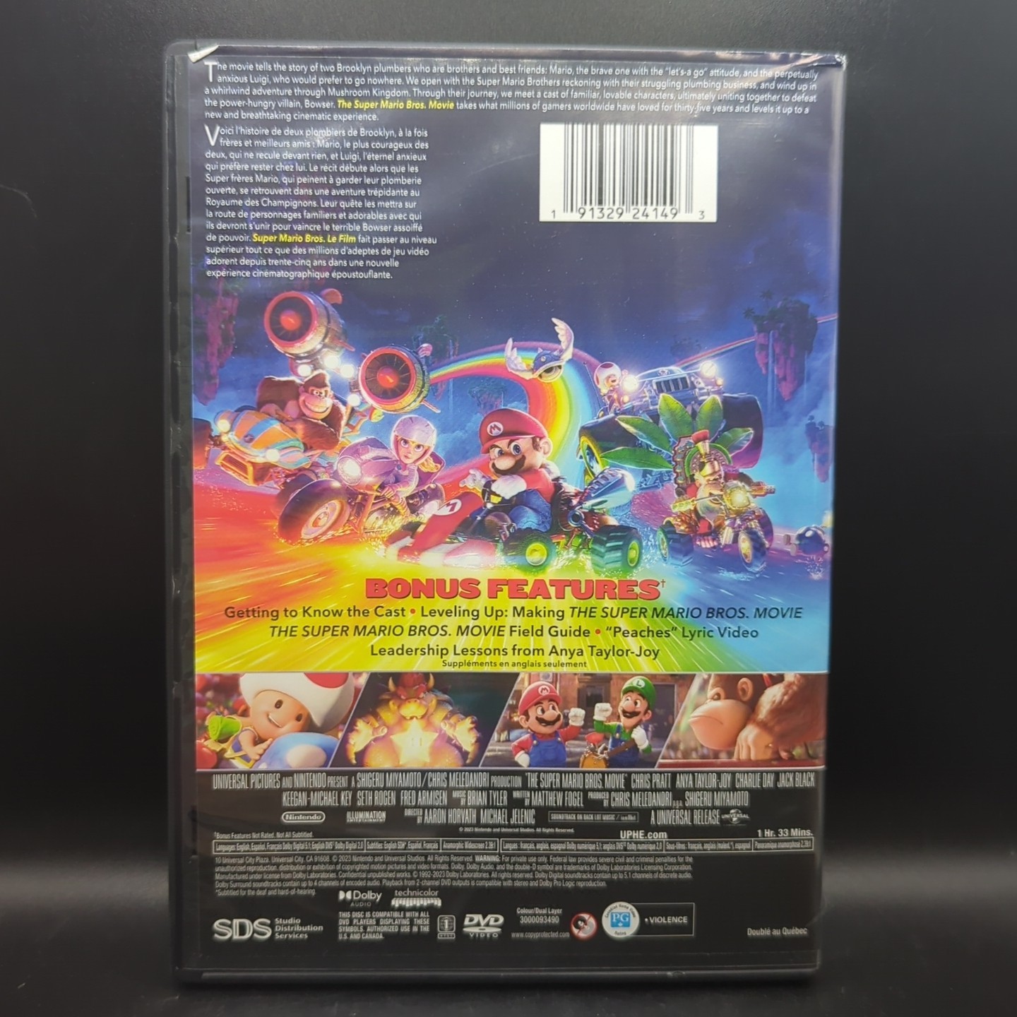 The Super Mario Bros. Movie – Power Up Edition (DVD, 2023) w/Slipcover Mint Disc