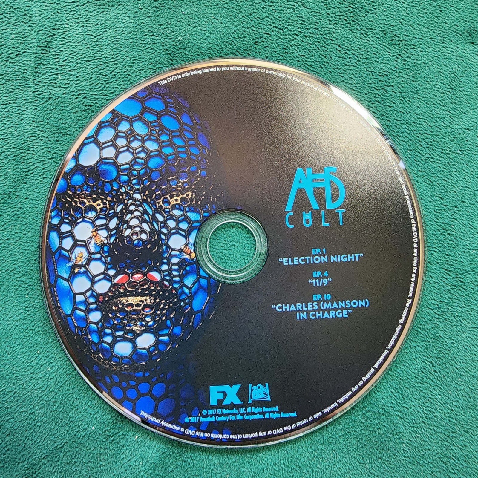 American Horror Story AHS Cult FYC For Your Consideration DVD S.7 Ep. 1,4&10 FX