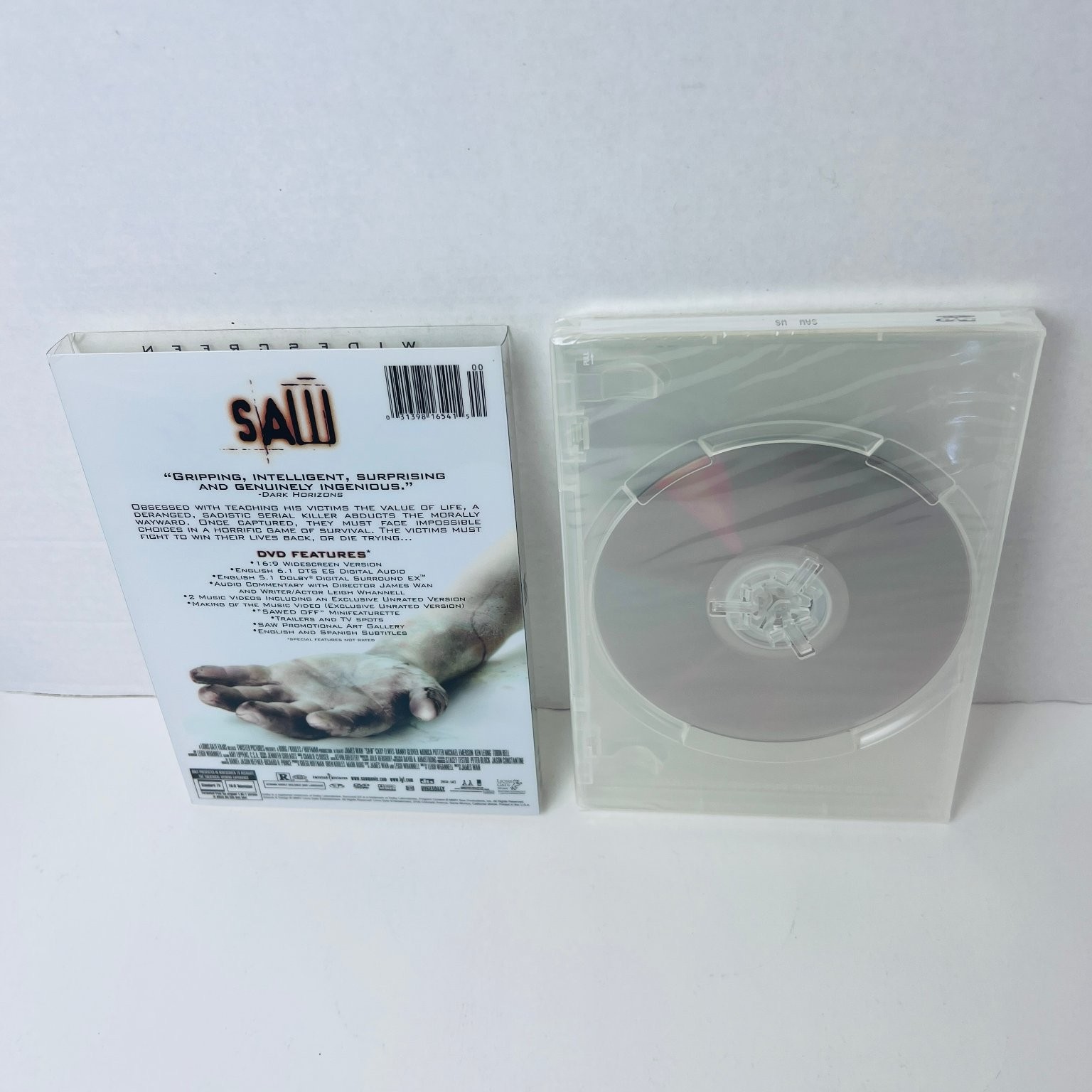 SAW DVD 2004 Widescreen James Wan Cary Elwes Danny Glover Horror Thriller