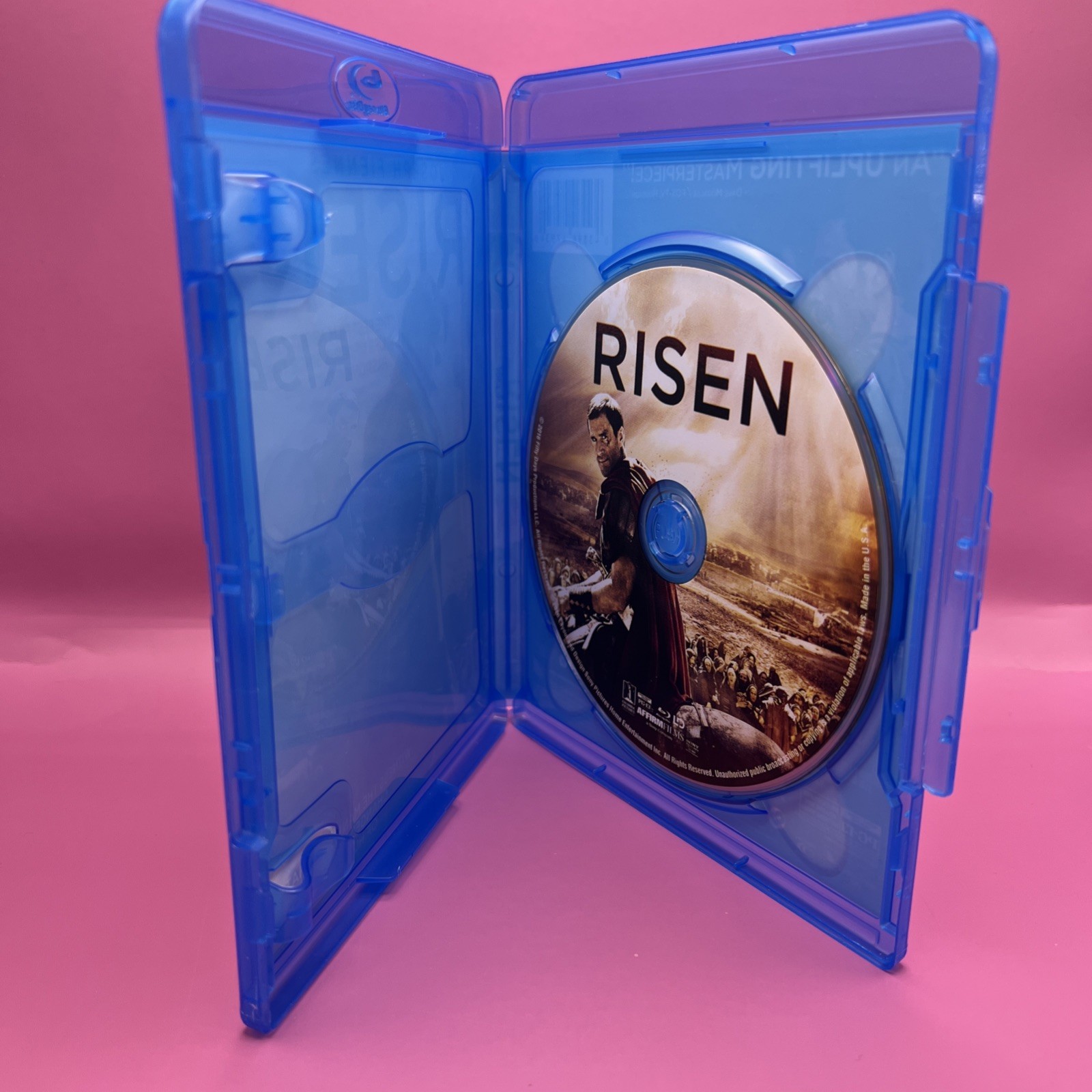 RISEN [Life of Jesus Movie] w/Joseph Fiennes, Peter Firth (Blu-ray, 2016) VG