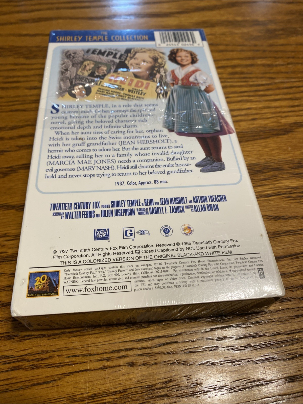 Vintage 2002 Shirley Temple Heidi VHS Tape New Sealed