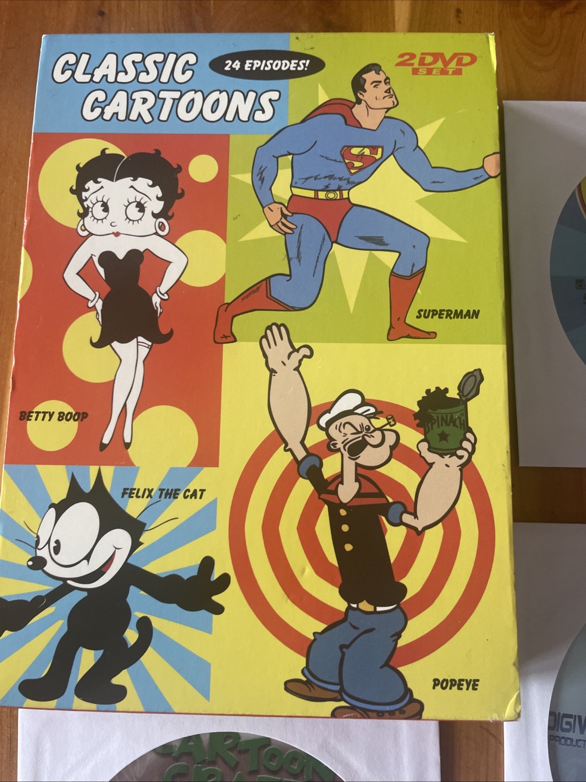 LOT OF 9 CLASSIC CARTOONS CARTOON CRAZE VINA DIST. ~POPEYE, SUPERMAN, BETTY BOOP