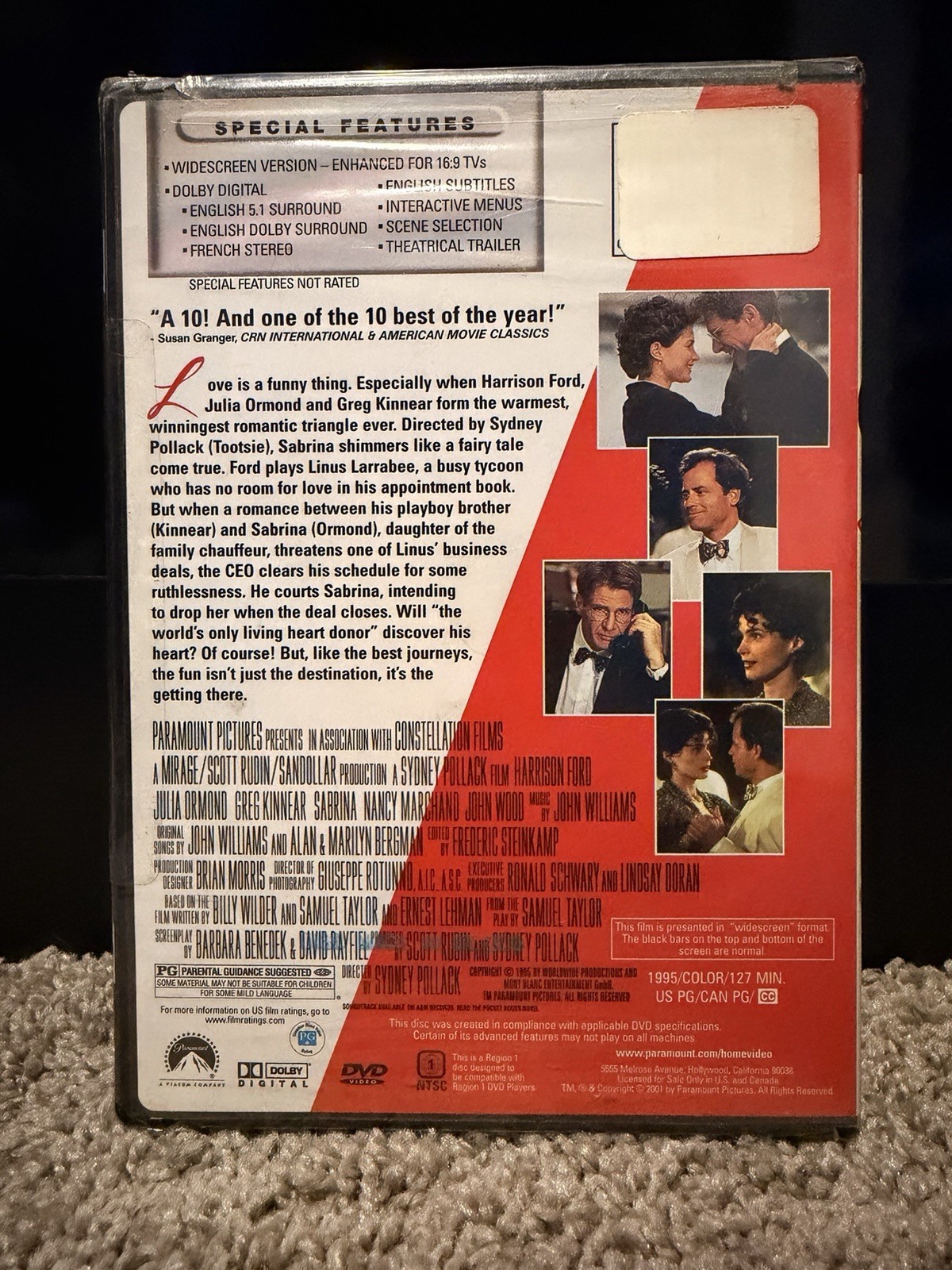 Paramount Pictures Sabrina DVD Widescreen Subs PG 1995 127 Min