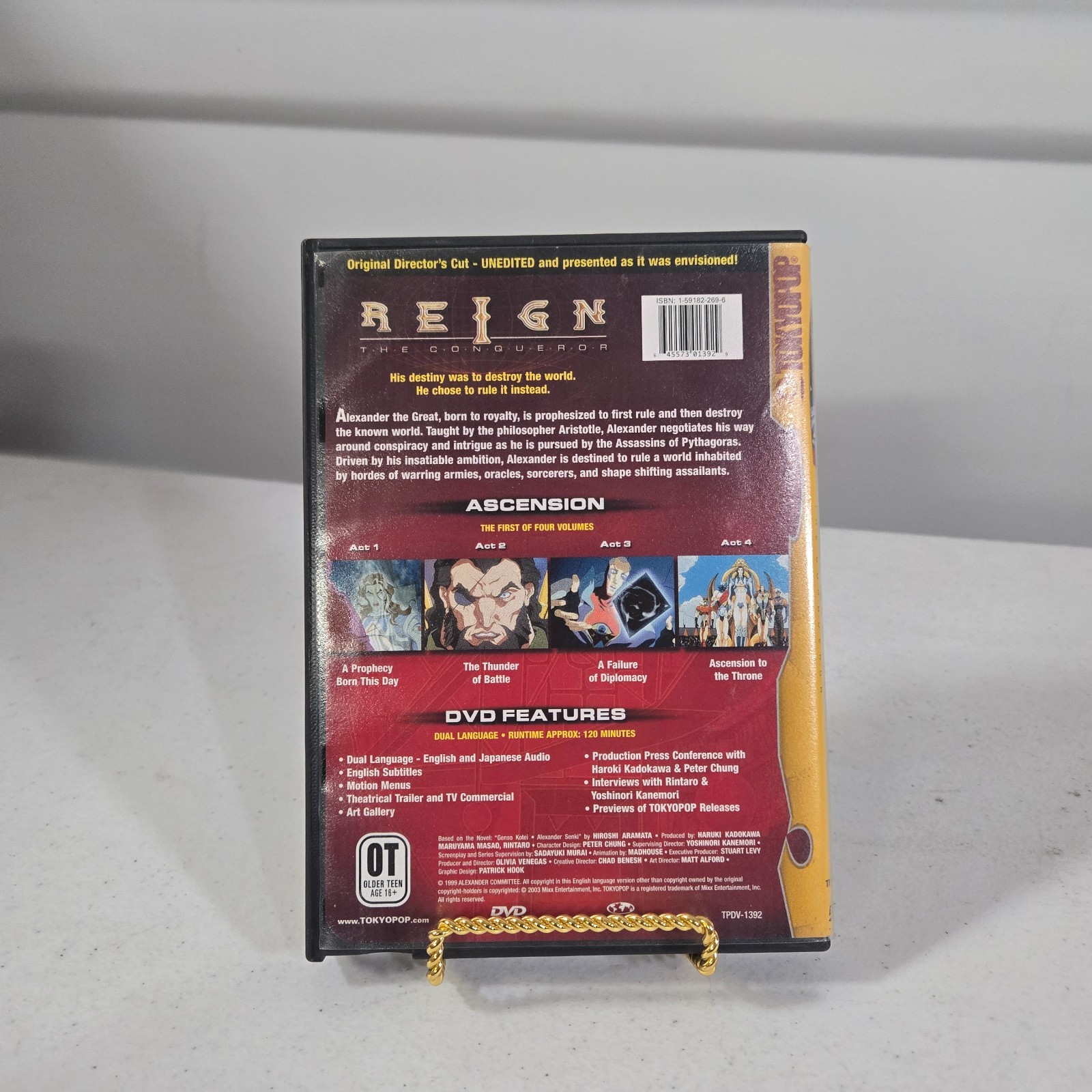 Reign The Conqueror Ascension DVD Vol 1 Tokyopop Original Directors Cut Anime C6