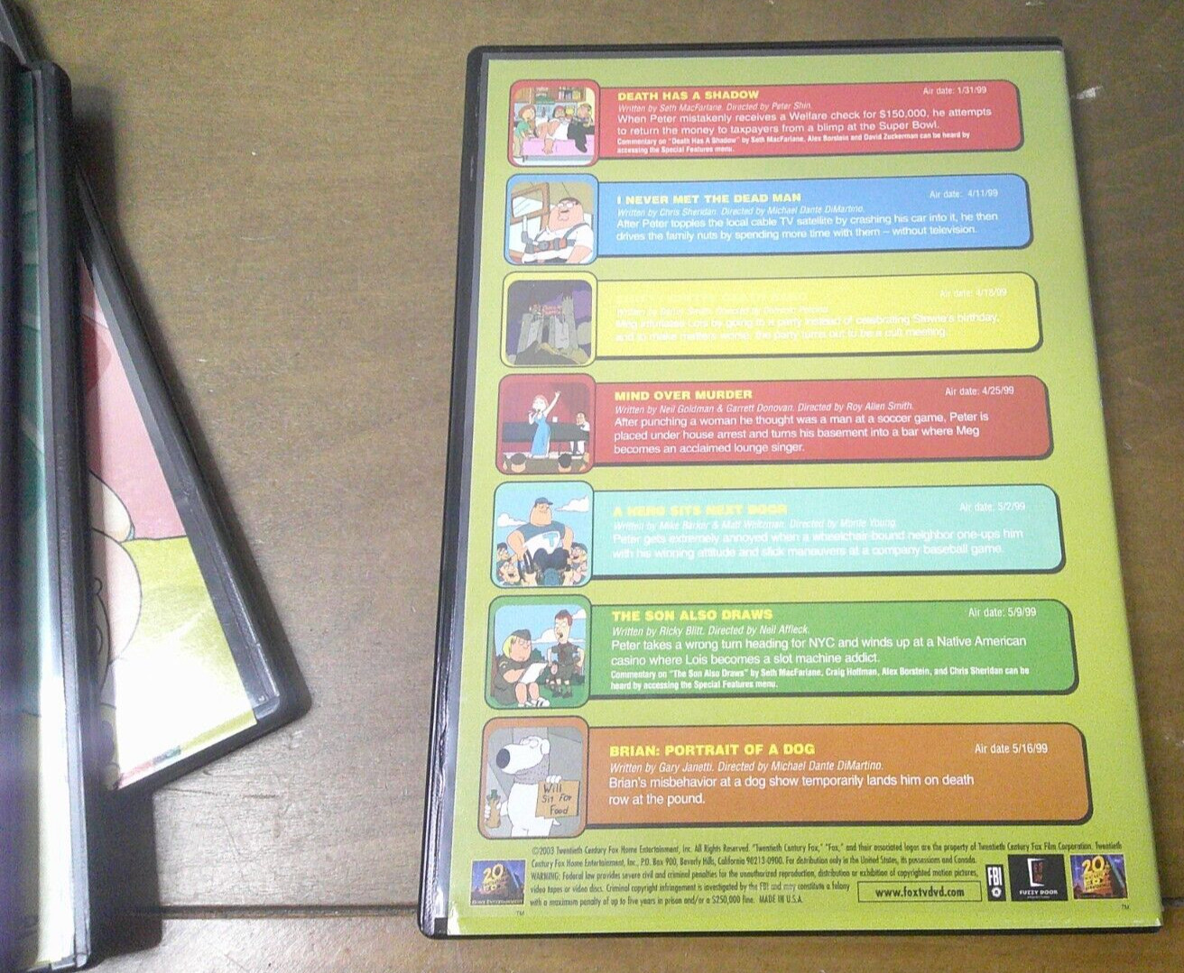 Family Guy! ~Volume One! ~Seasons 1 & 2! 4 Disc Set! Box Set! Cartoon Comedy!