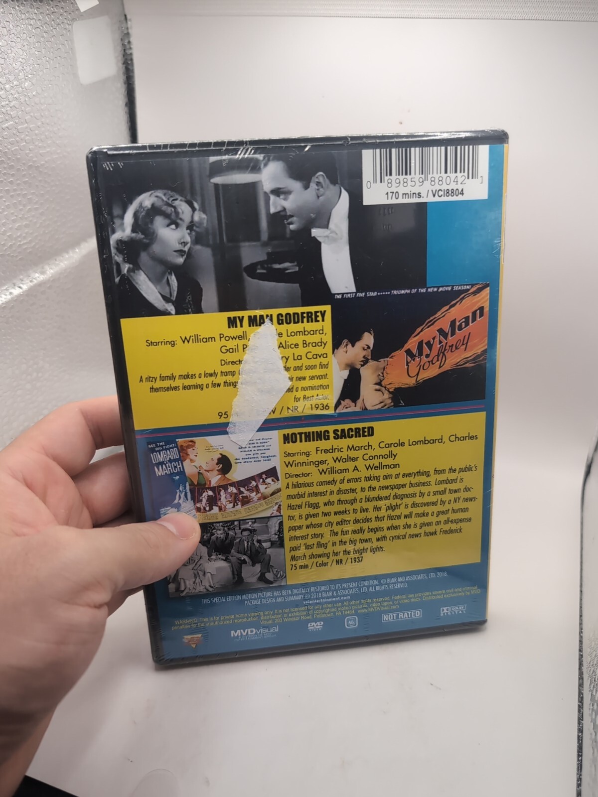 Screwball Comedy Classics My Man Godfrey DVD Brand New