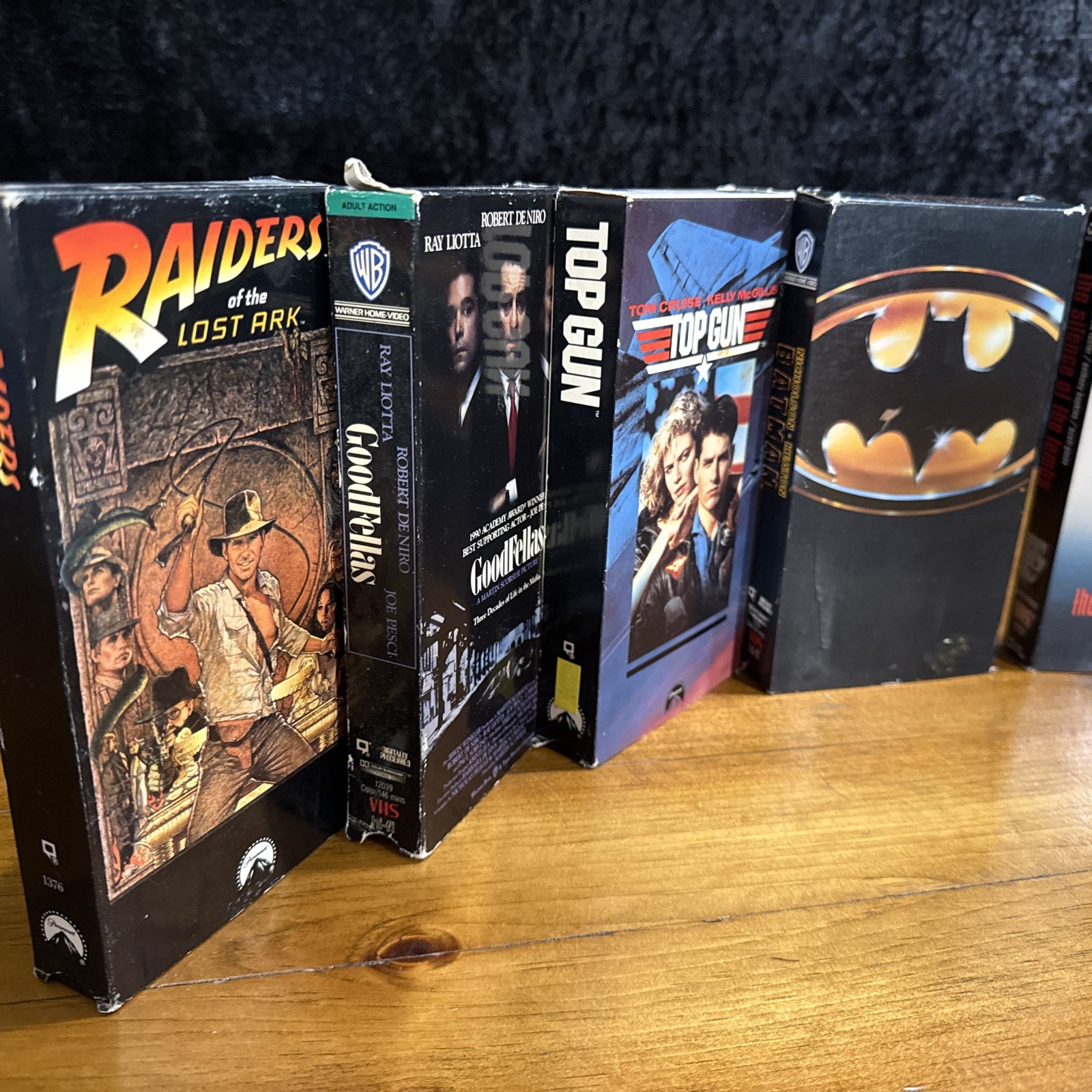 Lot Of 7 Retro VHS Tapes Action & Drama GoodFellas, Batman, Top gun