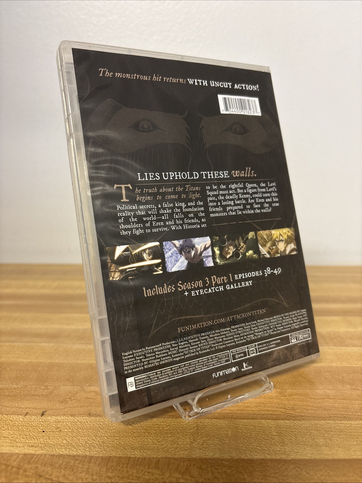 Attack on Titan: Season Three Part One (DVD) Very Good Condition