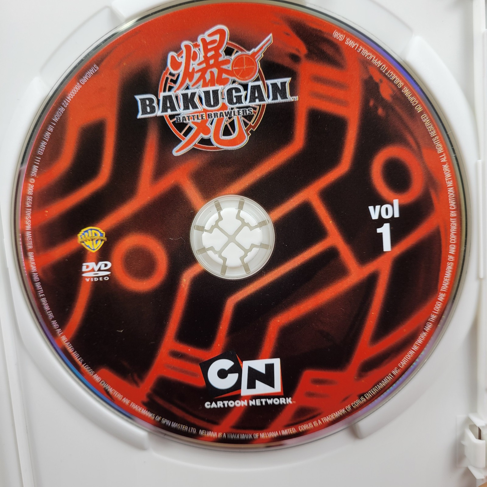 Bakugan 1: Battle Brawlers DVD 2008 Cartoon Network 5 Episodes 111 Minutes