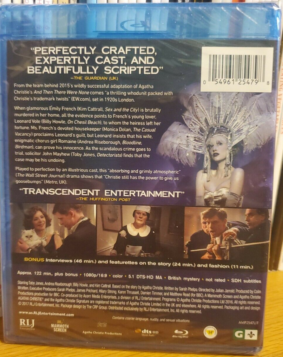 Agatha Christie’s The Witness for the Prosecution Blu-ray Disc Sealed NEW