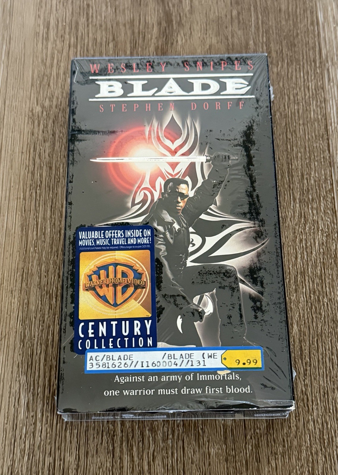 Blade VHS Tape Wesley Snipes, Kris Kristofferson Vampire Thriller Horror SEALED