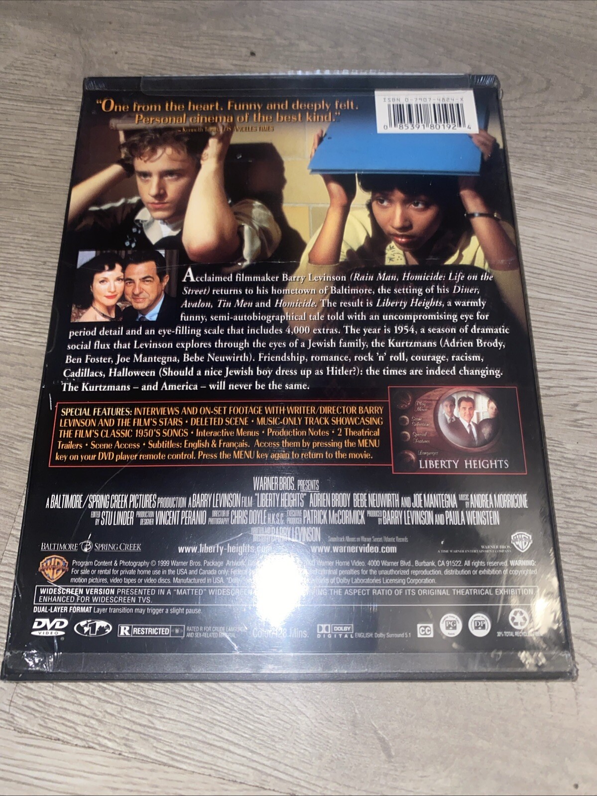 NEW Liberty Heights DVD 1999 Coming of Age Adrien Brody Barry Levinson