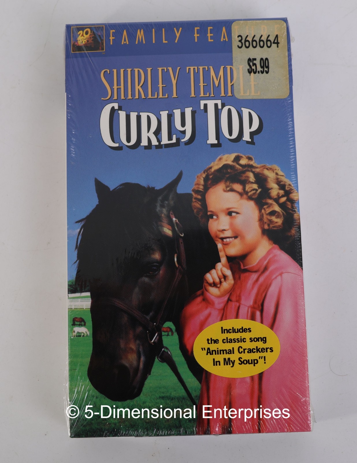 NEW Shirley Temple 3 VHS LITTLE COLONEL DIMPLES CURLY TOP Fox Family Feature