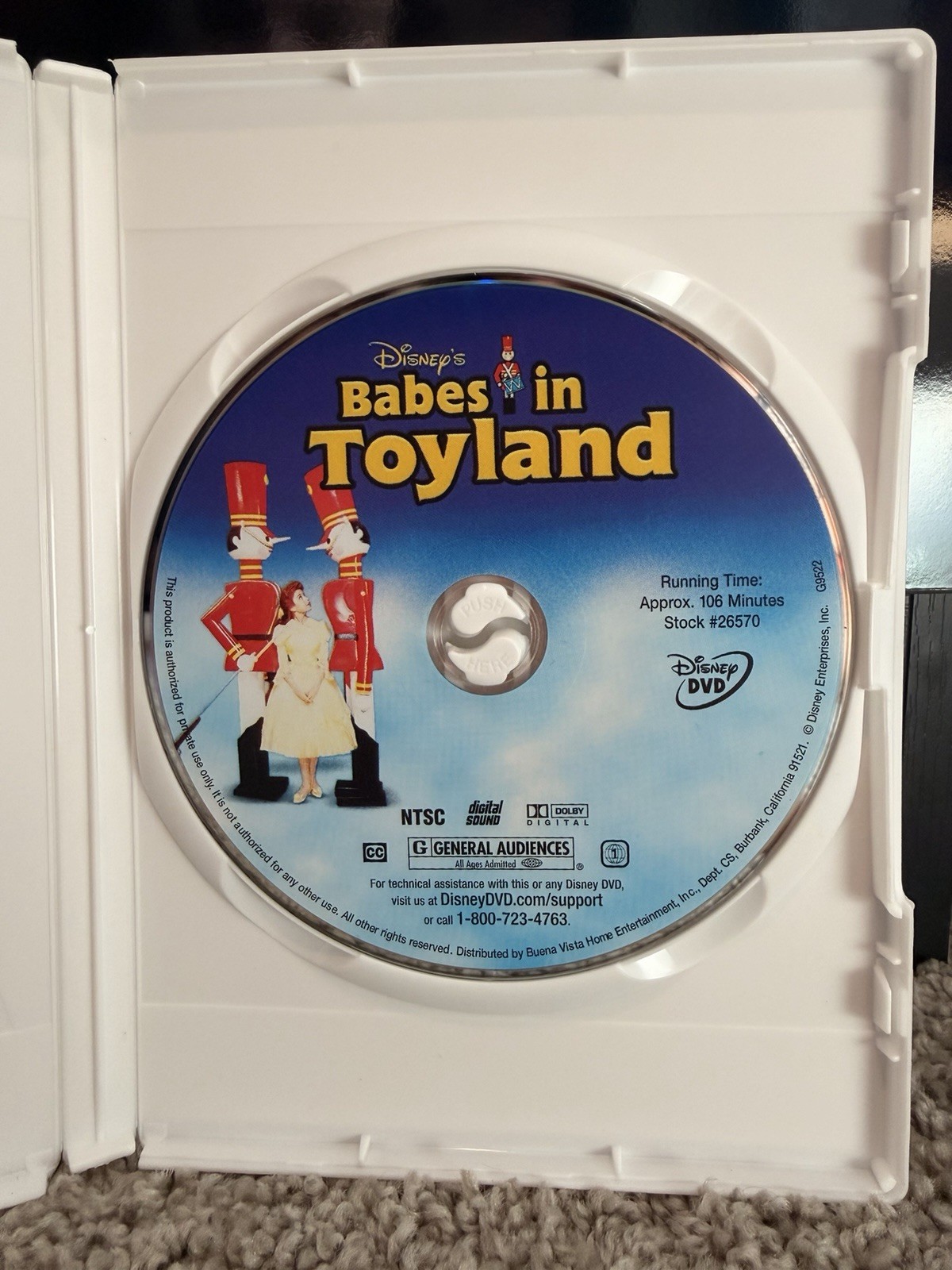 Disney Babes in Toyland DVD Musical G 106 Min Full Screen Region 1