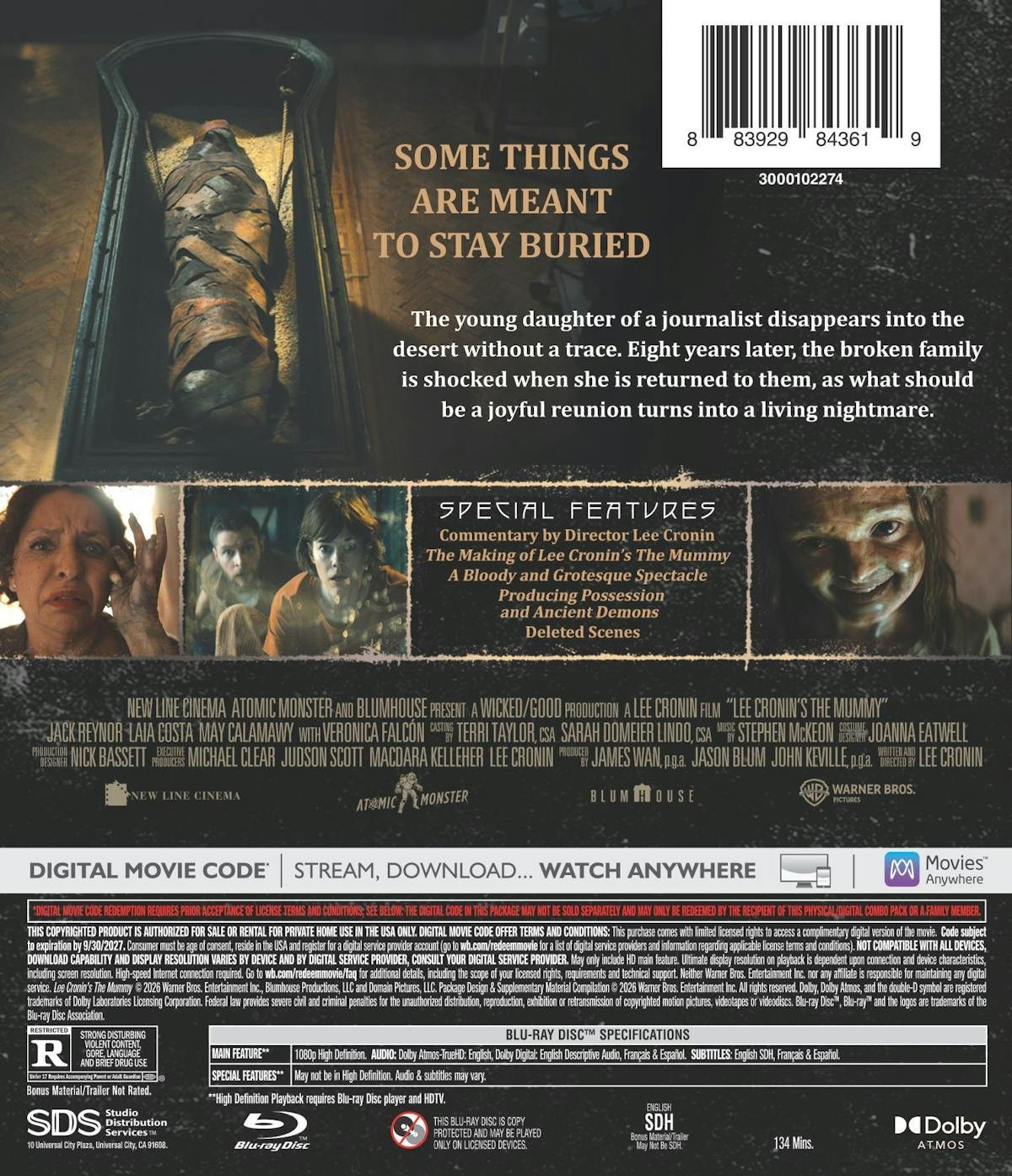 Lee Cronin’s The Mummy Blu-ray NEW