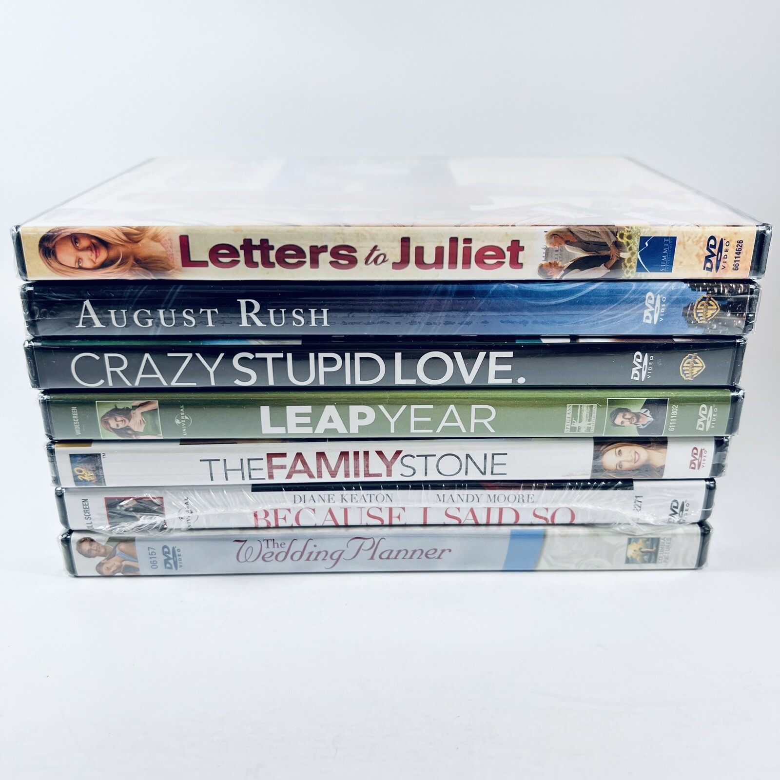 LOT of 7 DVD Romance Wedding Said Love August Rush Year Family Stone Letters to