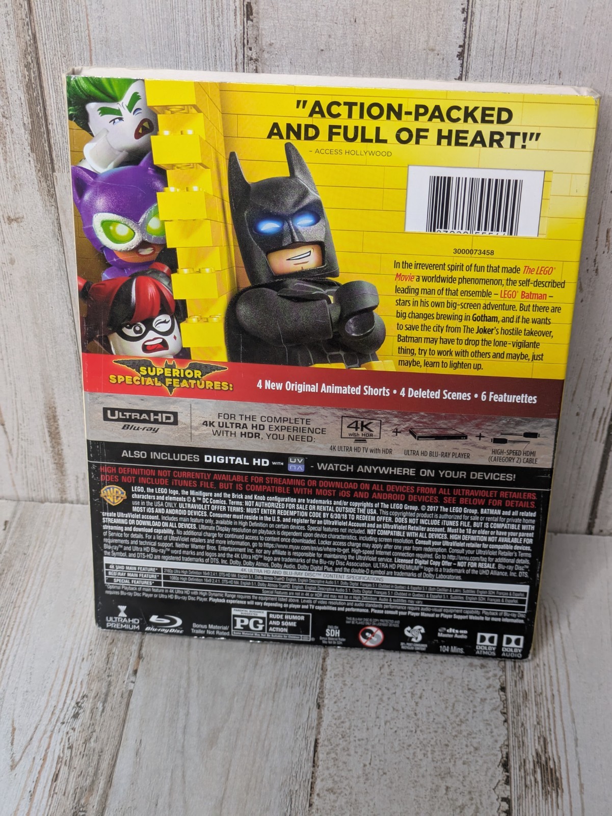 The LEGO Batman Movie (4k Ultra HD + Blu-Ray) /NO DIGITAL CODE / w OOP Slipcover