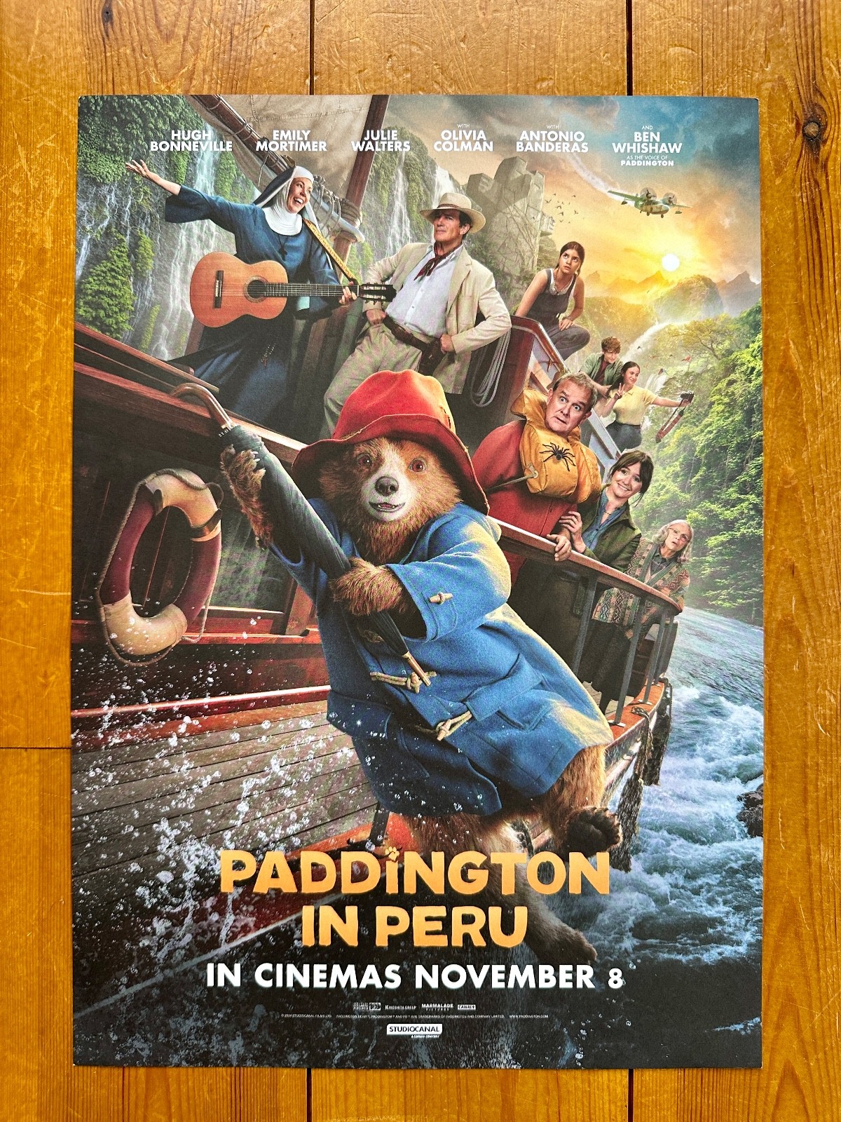 PADDINGTON IN PERU – ADVANCE PROMO MOVIE POSTER – THICK CARD – NOT FOR SALE