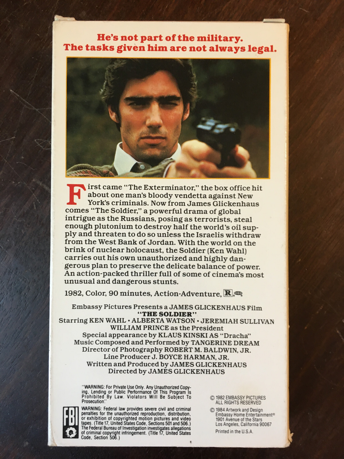 VHS, The Soldier, Ken Wahl