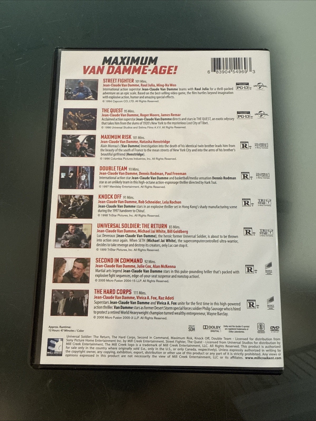 JEAN CLAUDE VAN DAMME – 8 MOVIE COLLECTION 3-disc dvd set.