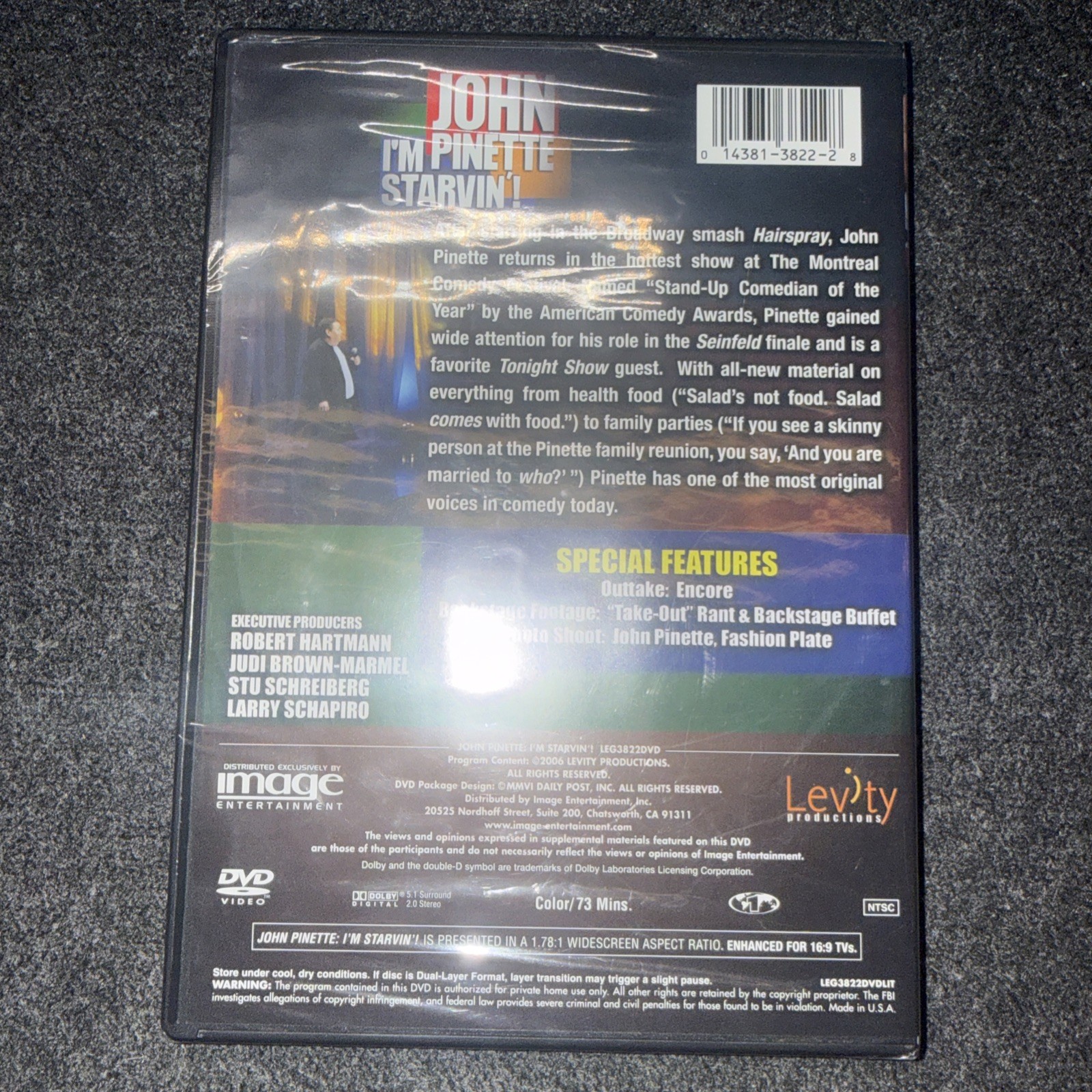 John Pinette: I’m Starvin’! Stand-Up Comedy DVD Brand New