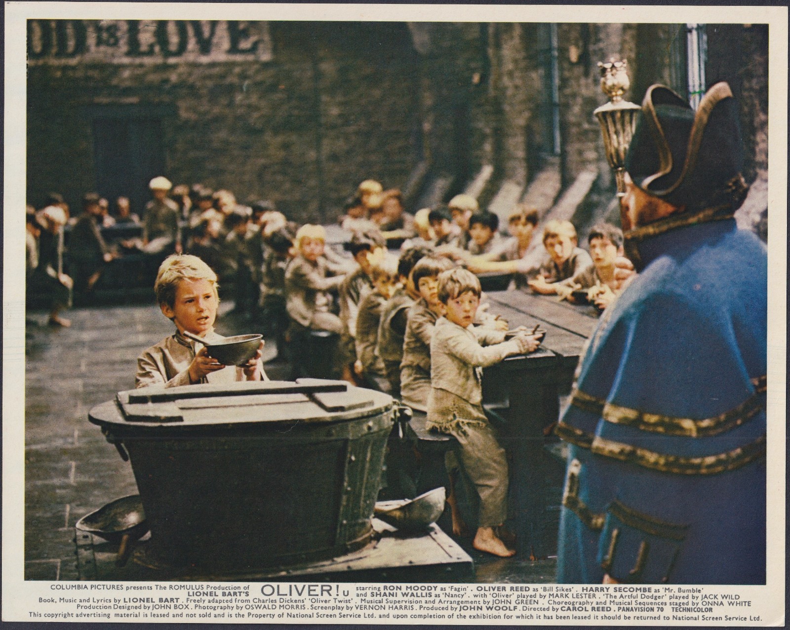 Oliver! 8x ORIGINAL UK FOH Lobby Cards Ron Moody Mark Lester Carol Reed 1968
