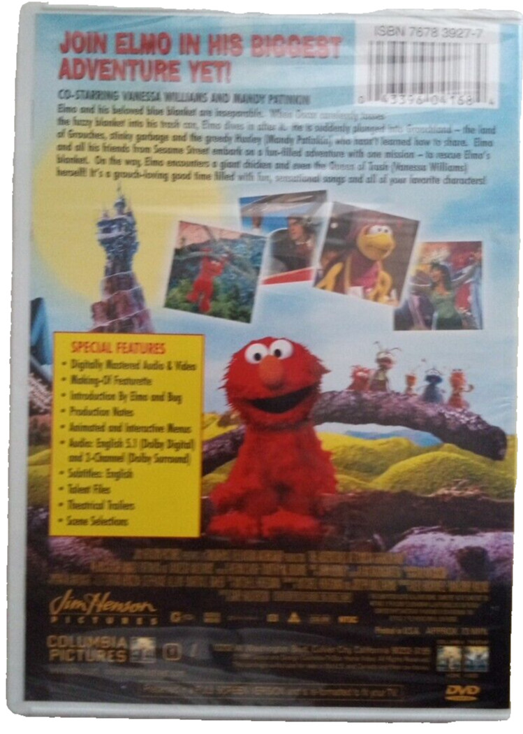 The Adventures of Elmo in Grouchland, DVD, 1999, Brand New Factory Sealed 77 min