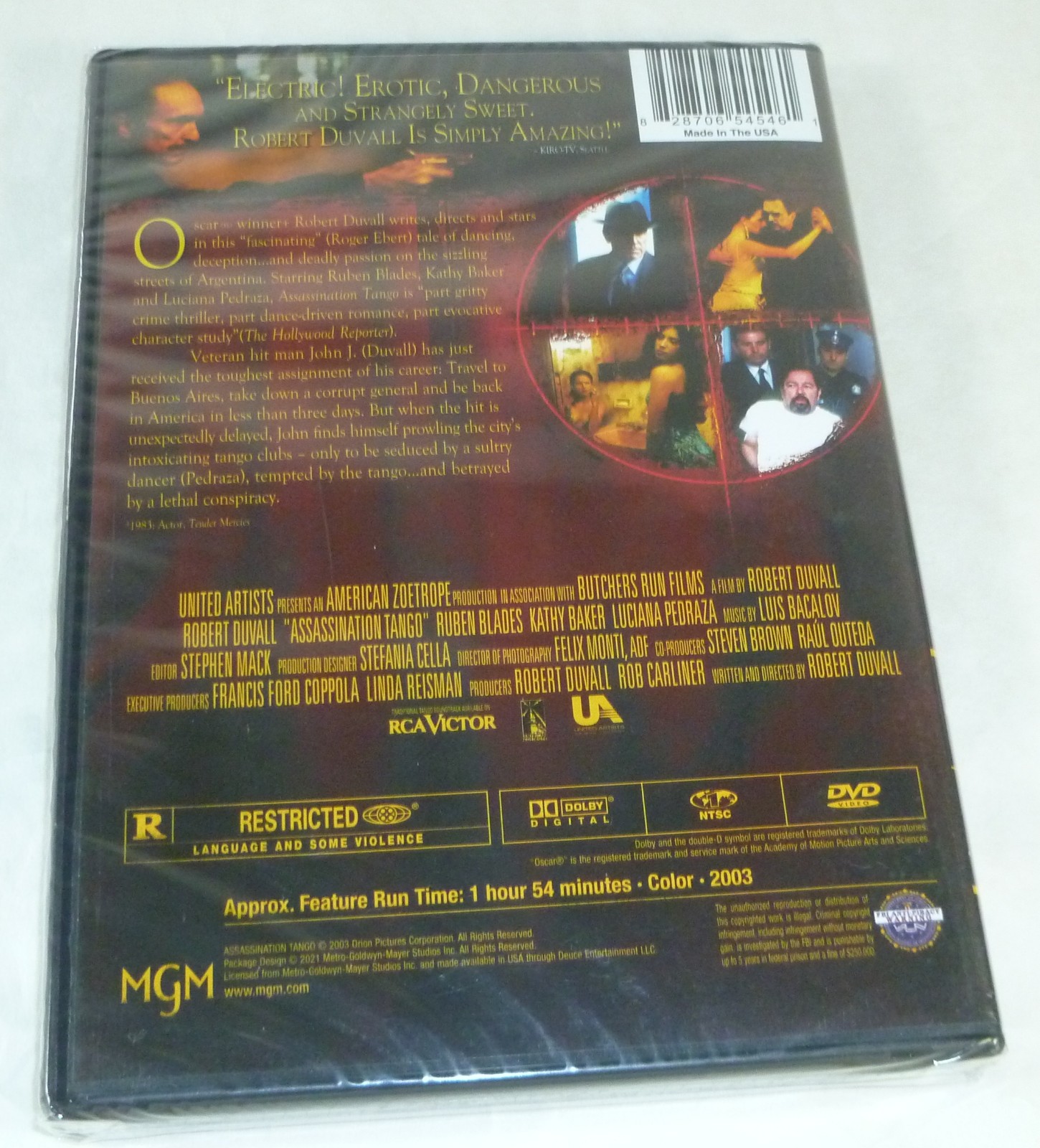 Assassination Tango (2002) New DVD – Robert Duvall / Luciana Pedraza