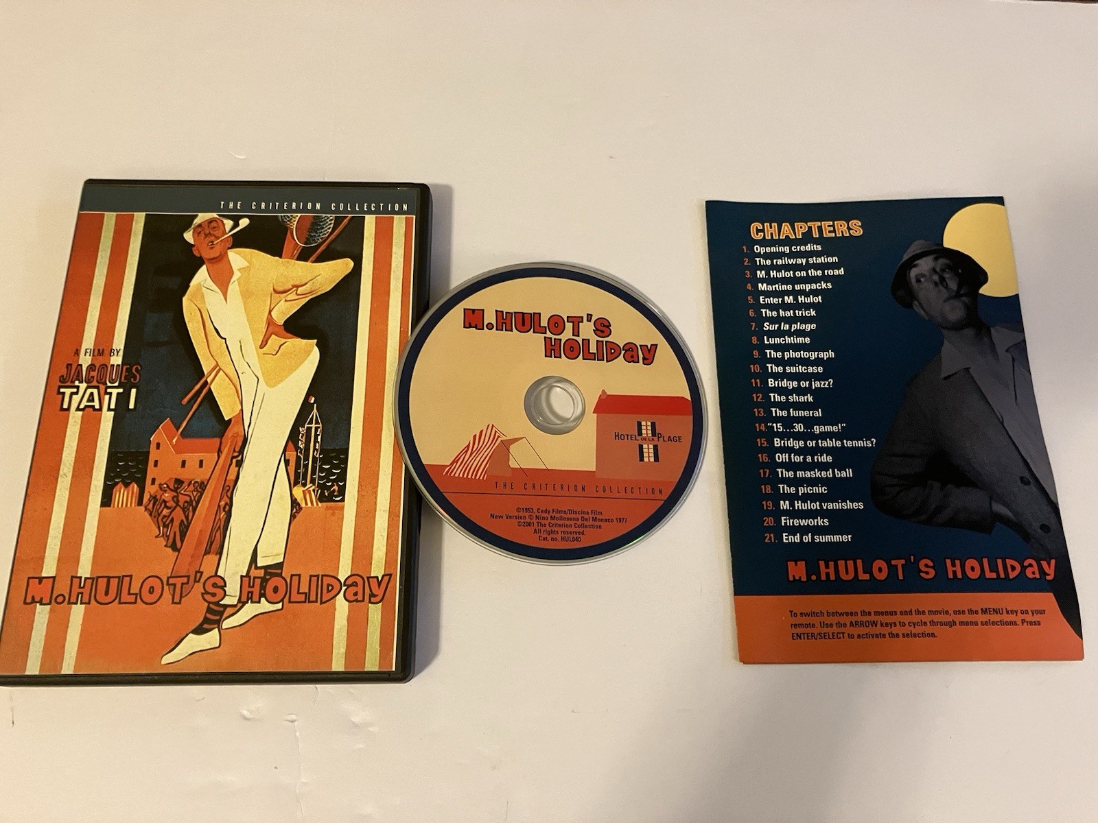 M. HULOT’S HOLIDAY DVD 1953 THE CRITERION COLLECTION JACQUES TATI FRENCH CLOWN