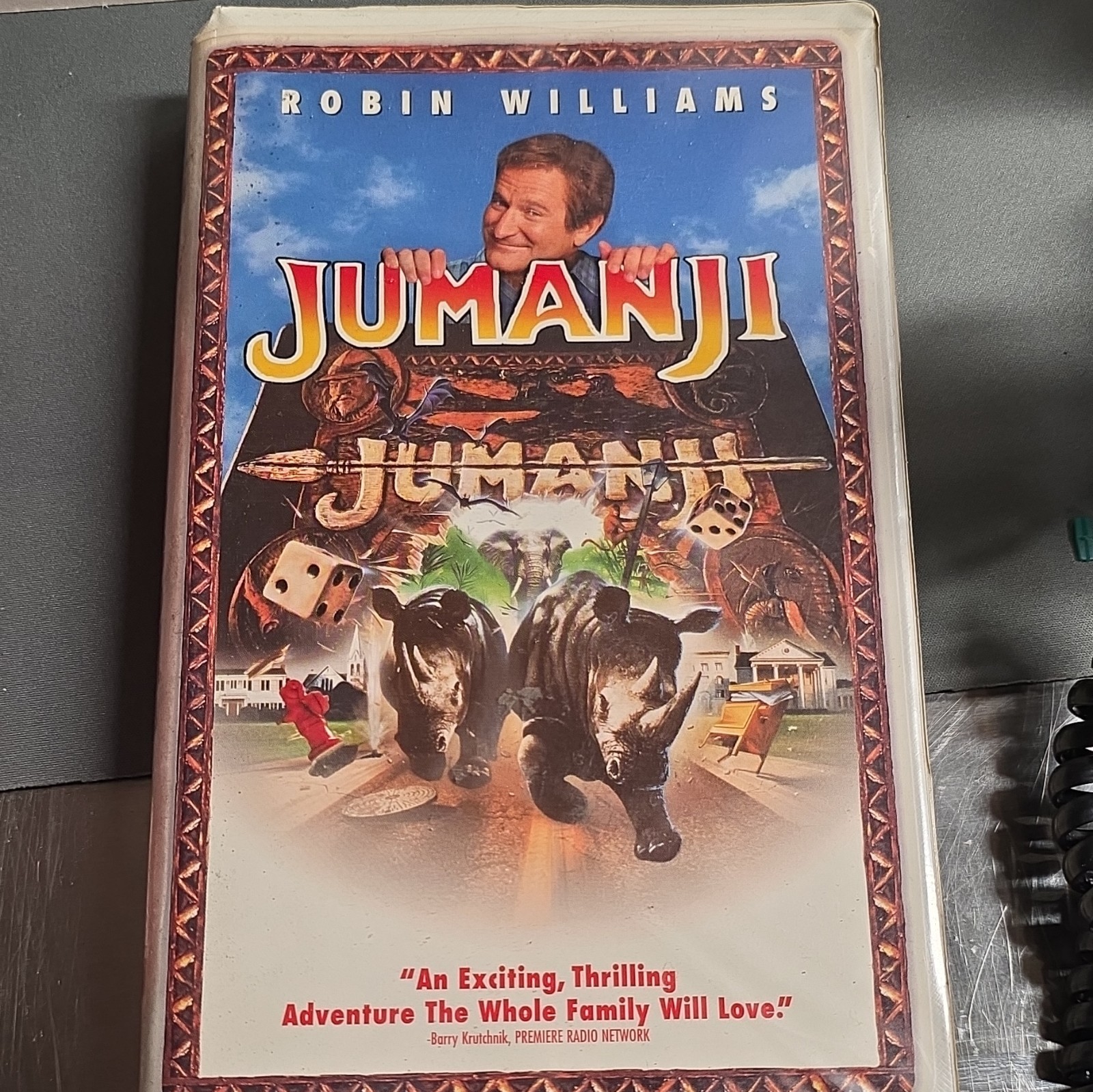 Jumanji VHS Tape 1995 NTSC PG English TriStar Joe Johnston Robin Williams